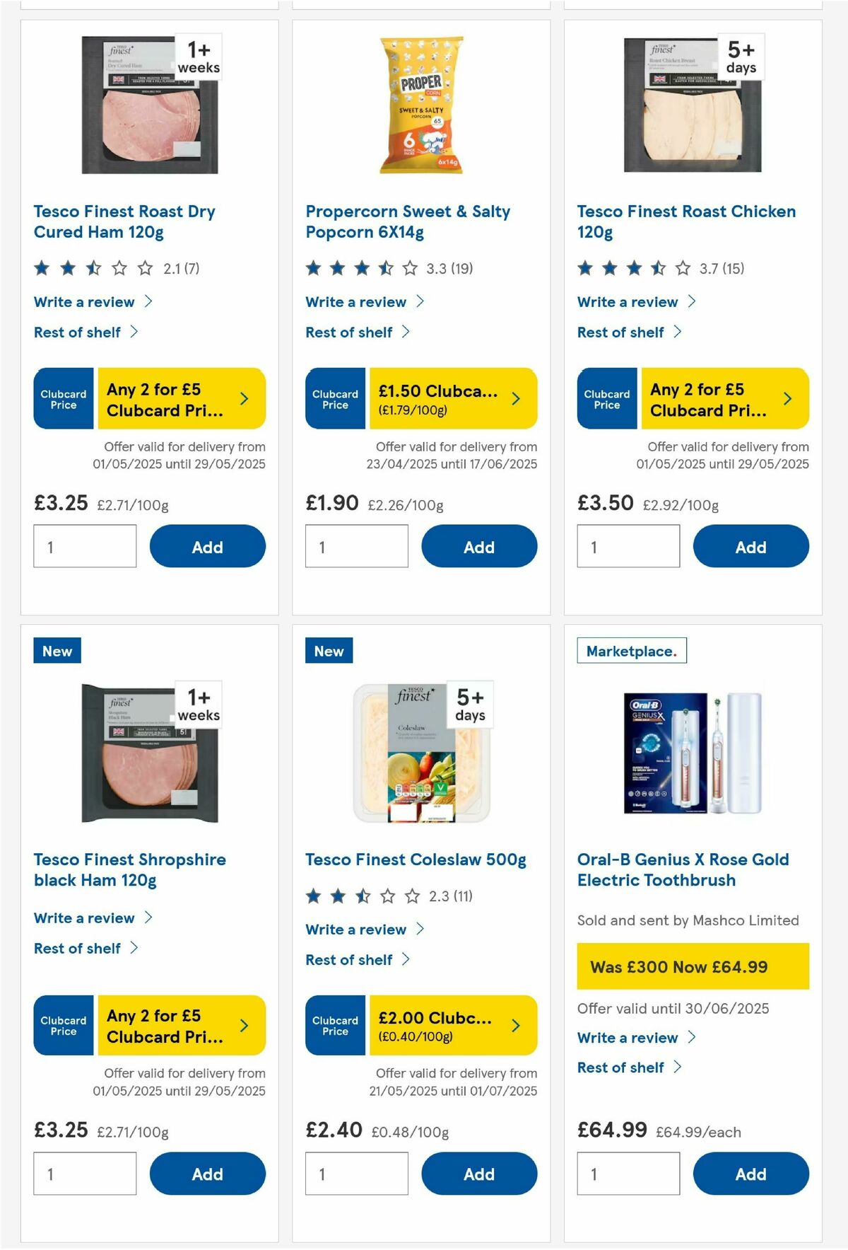 TESCO Offers from 29 May