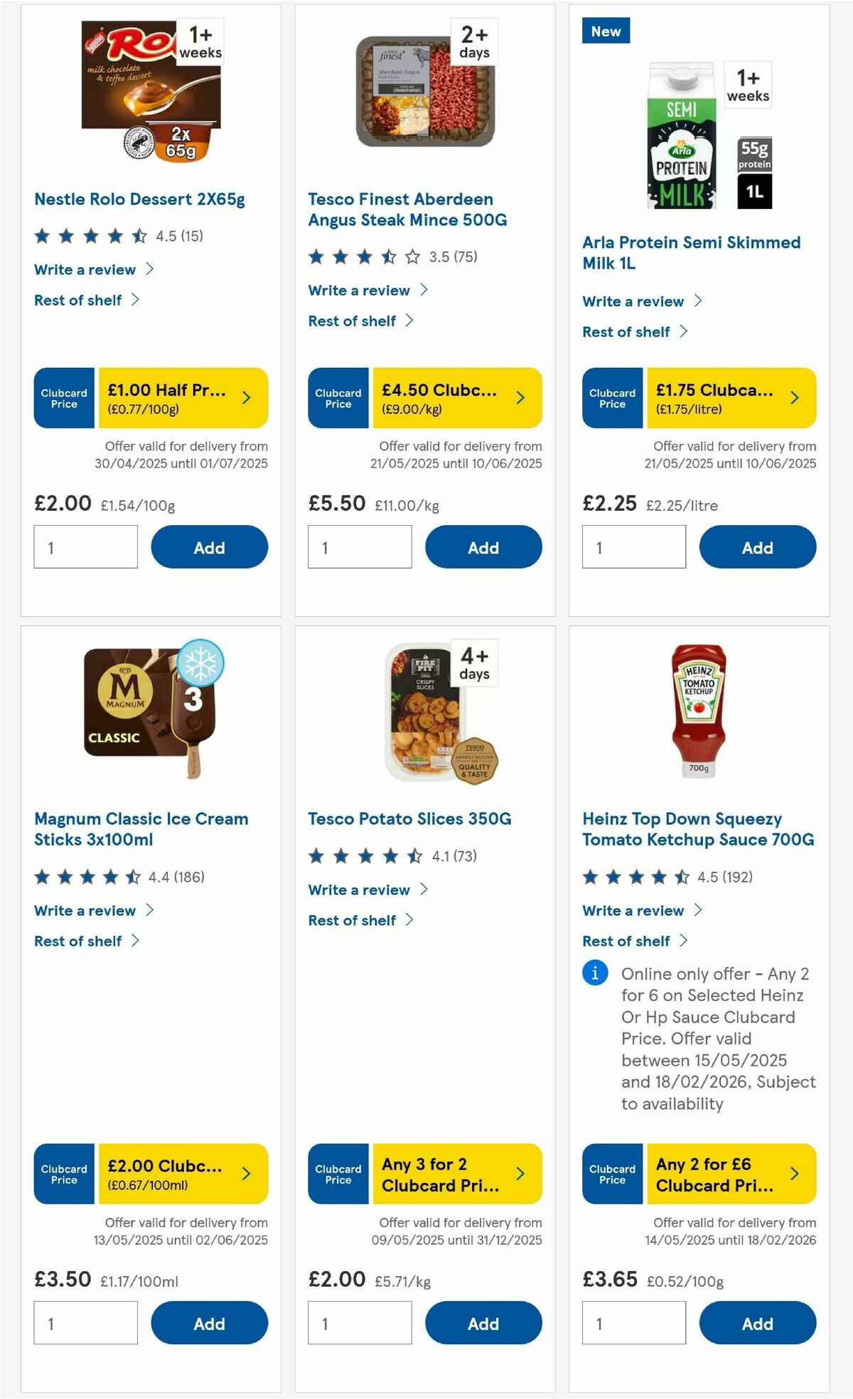 TESCO Offers from 29 May