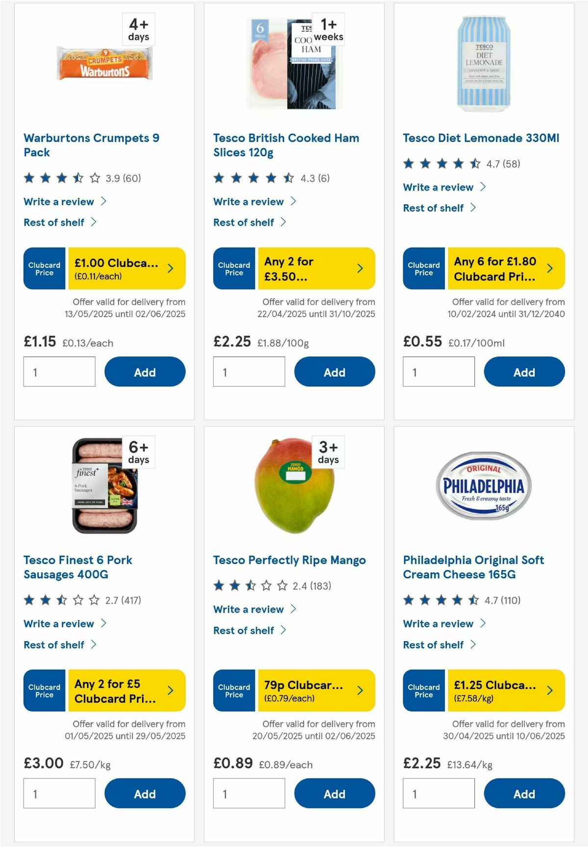 TESCO Offers from 29 May