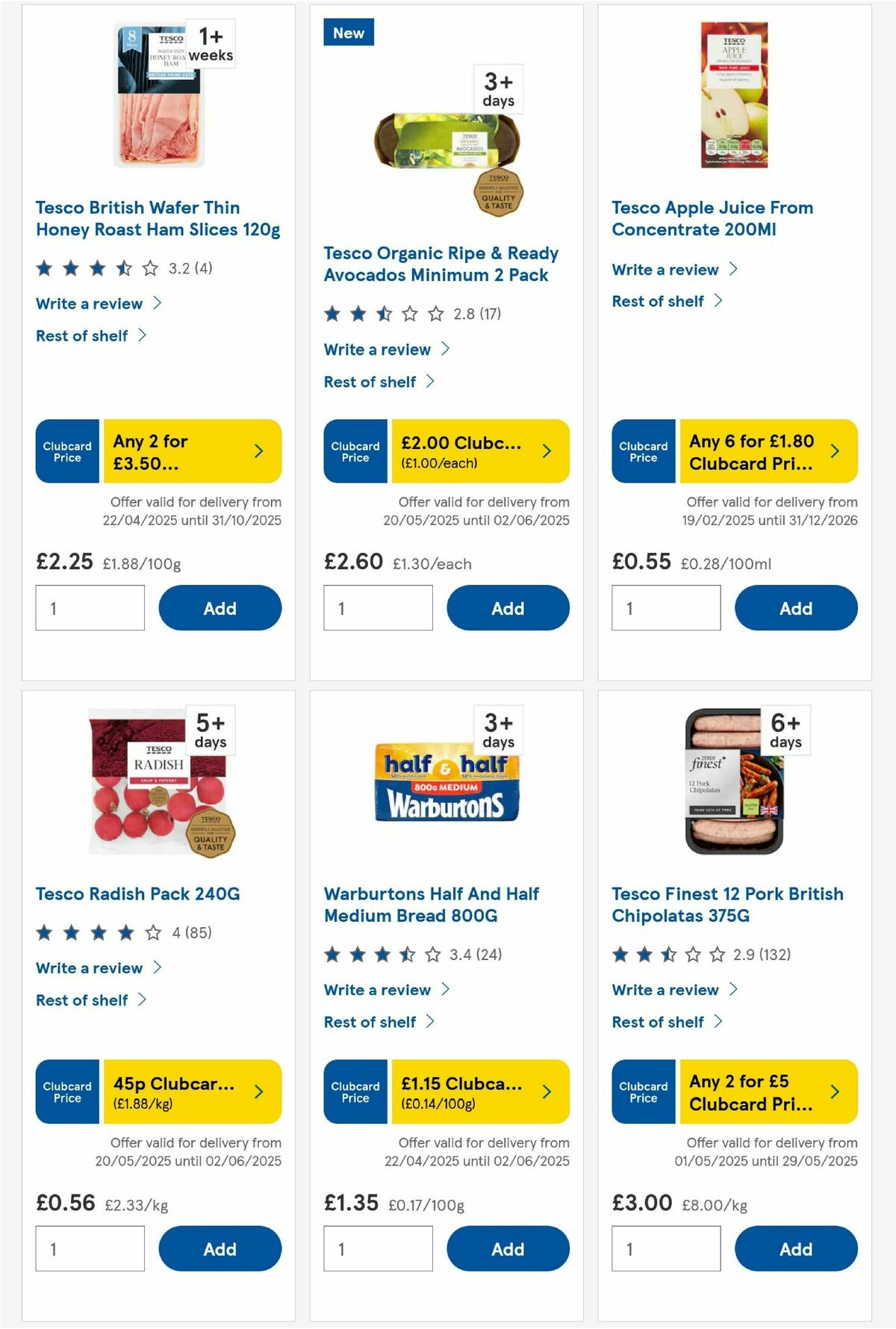 TESCO Offers from 29 May