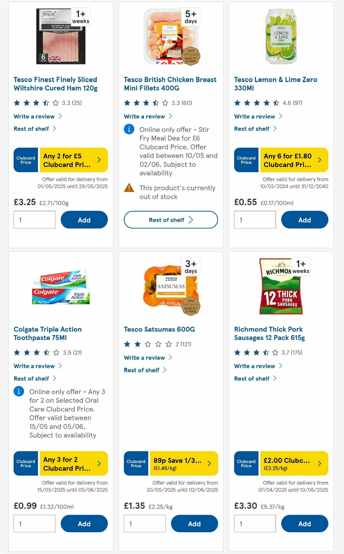 TESCO Offers from 29 May