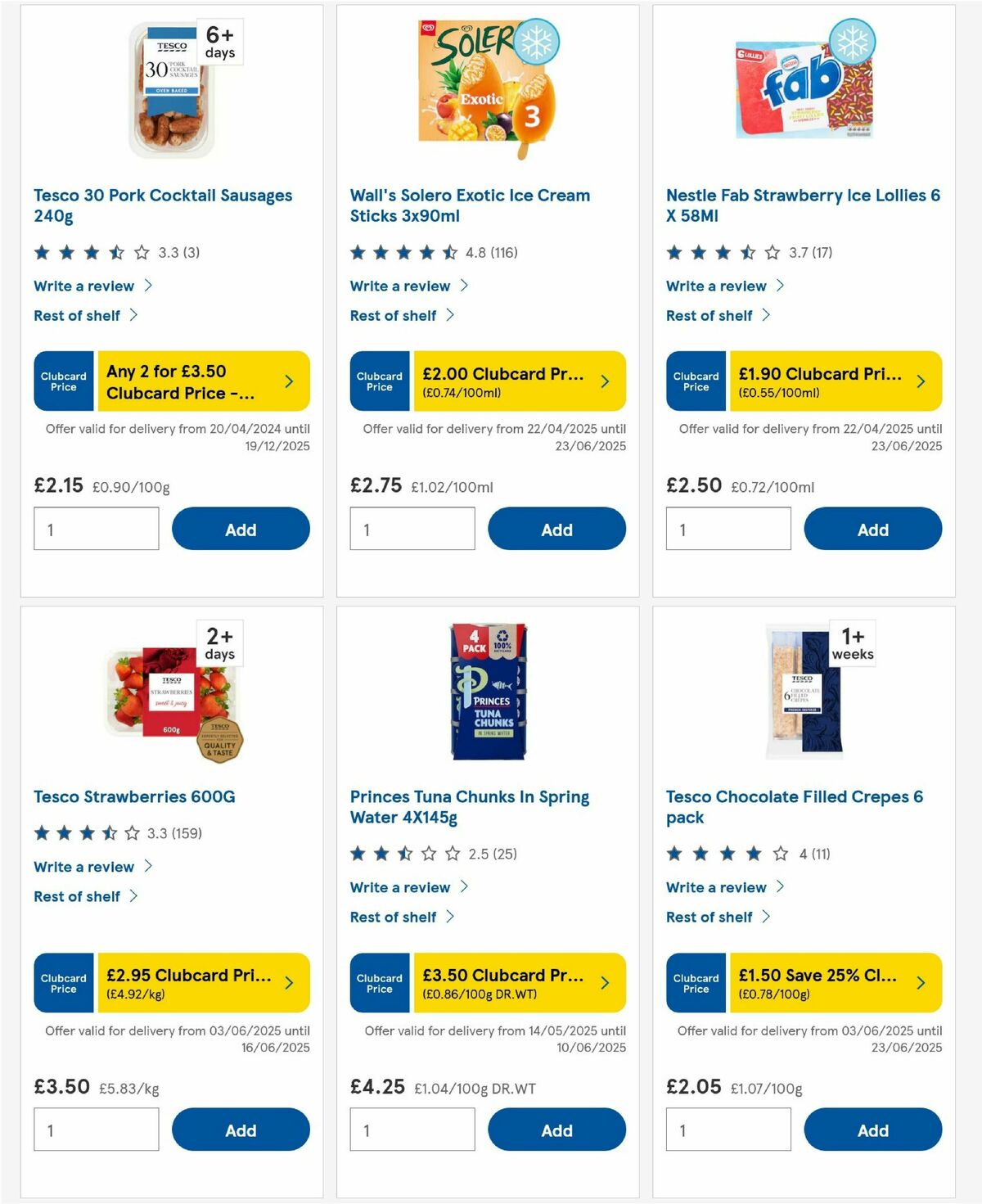TESCO Offers from 5 June