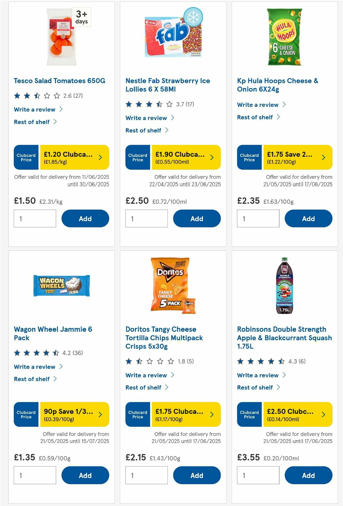 TESCO Offers from 12 June