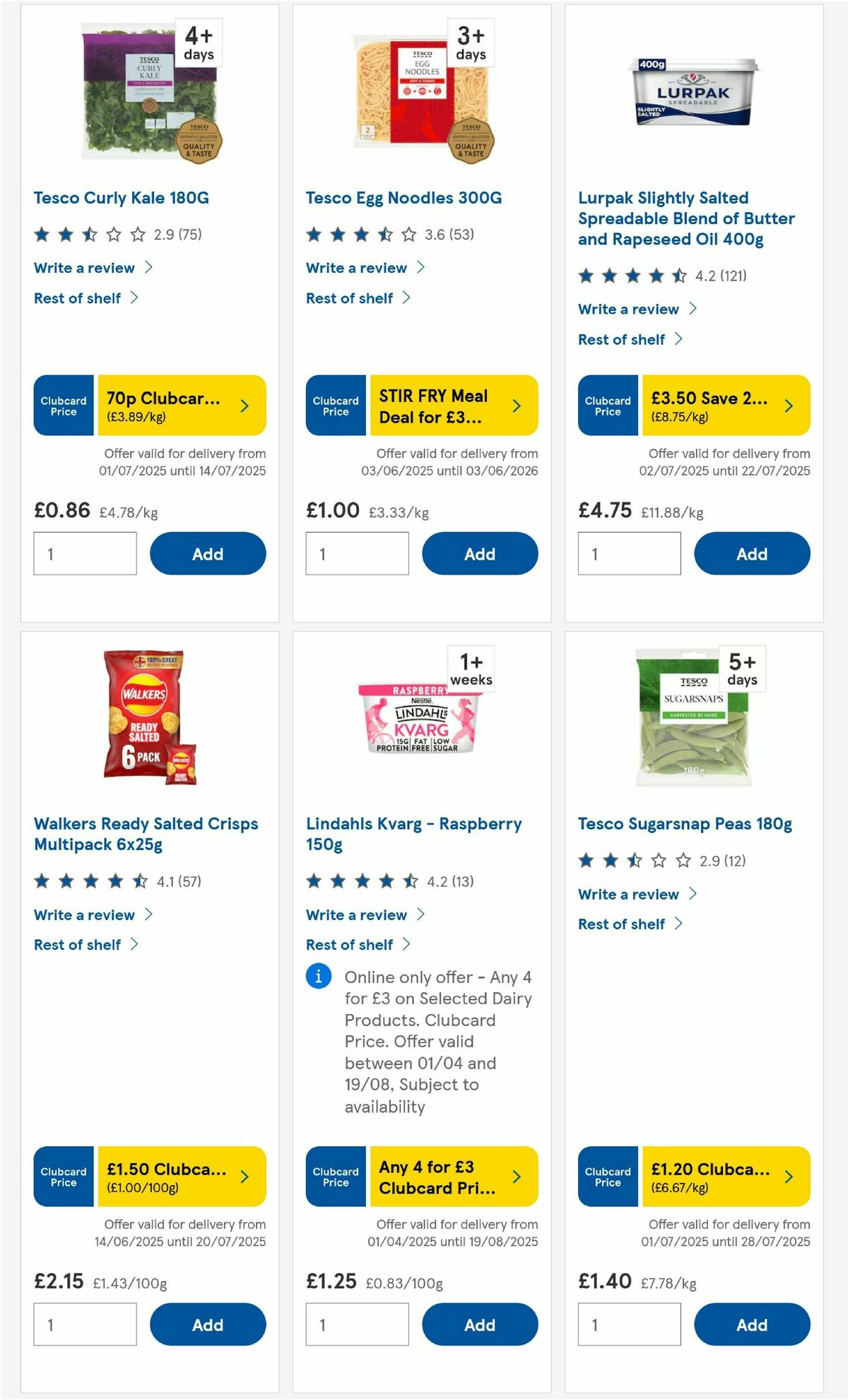 TESCO Offers from 3 July