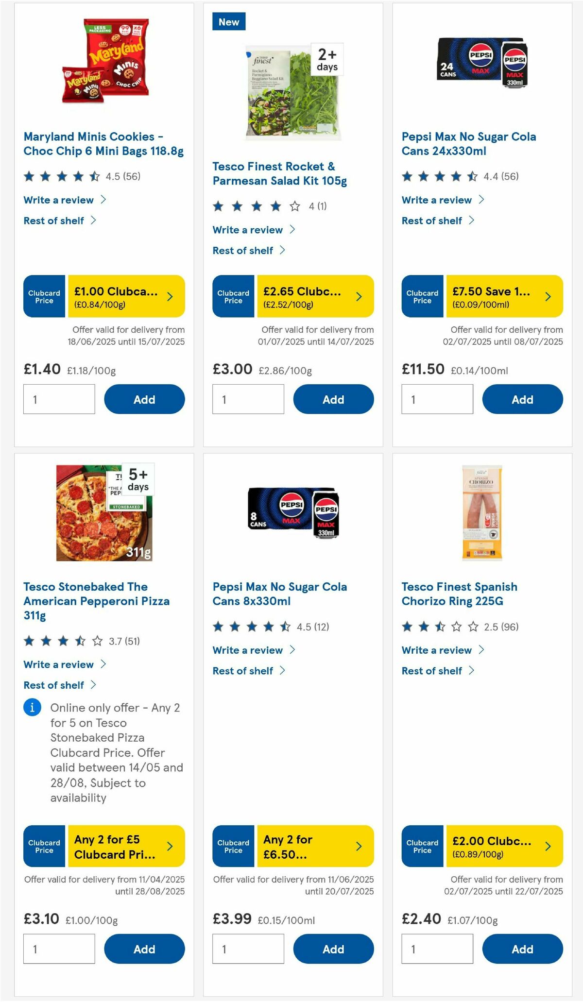 TESCO Offers from 3 July