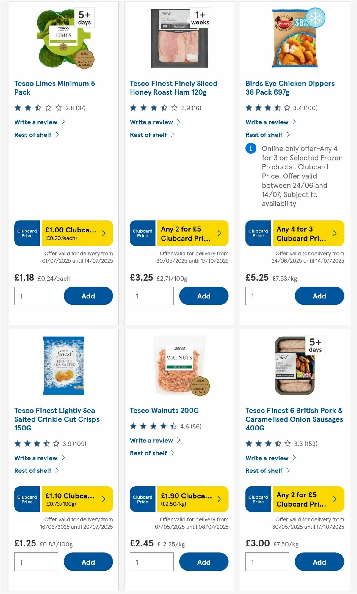 TESCO Offers from 3 July