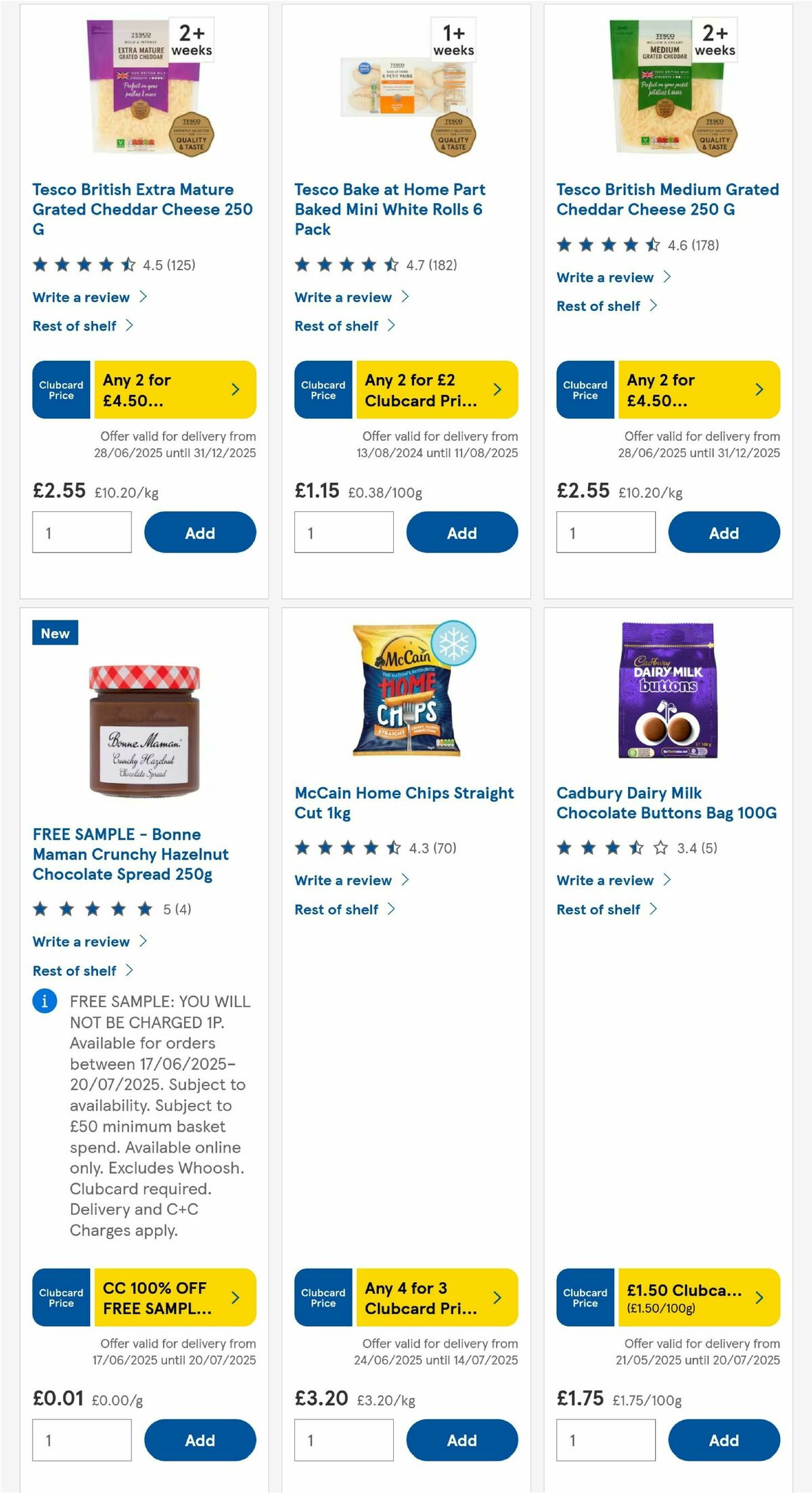 TESCO Offers from 3 July