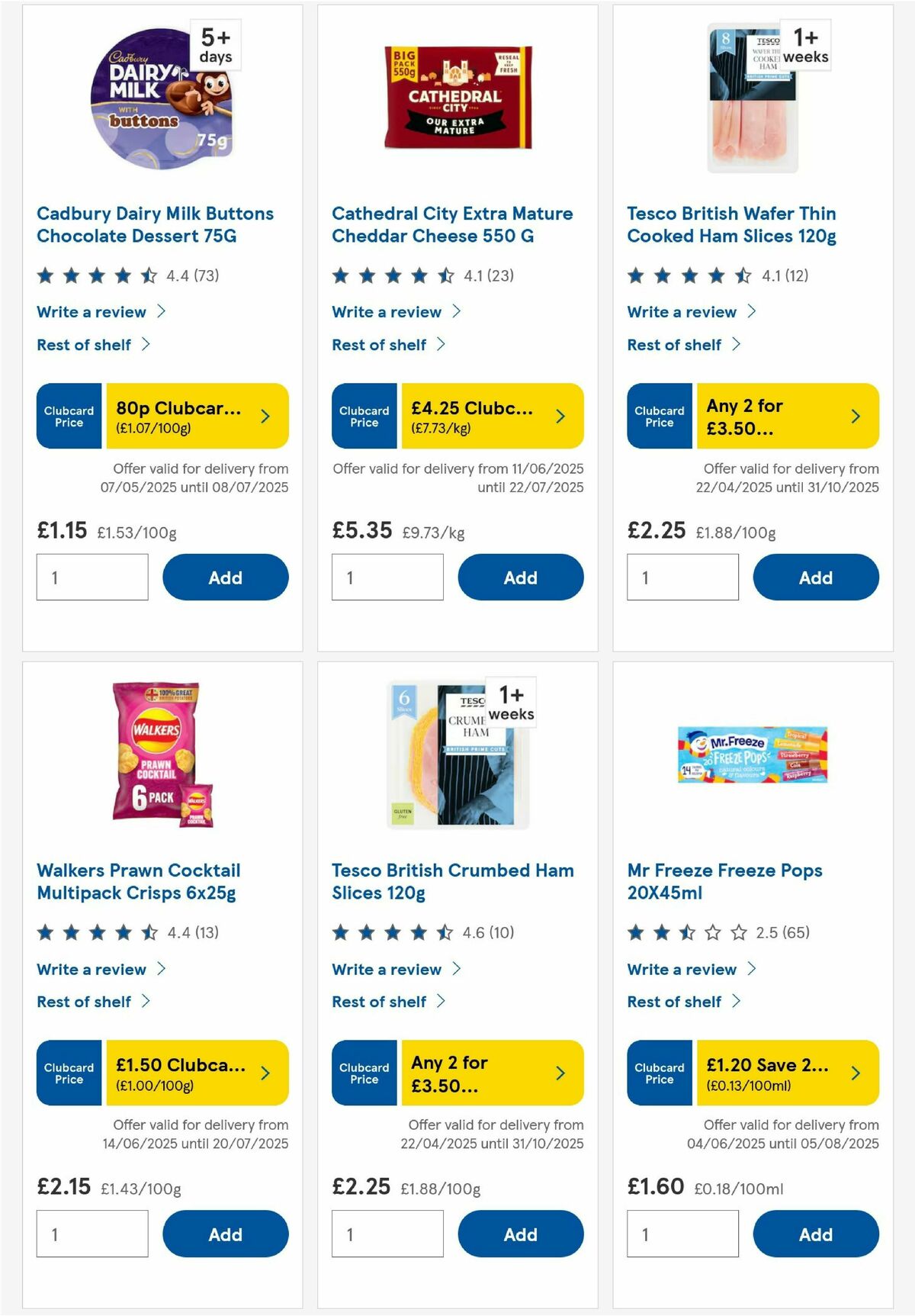 TESCO Offers from 3 July