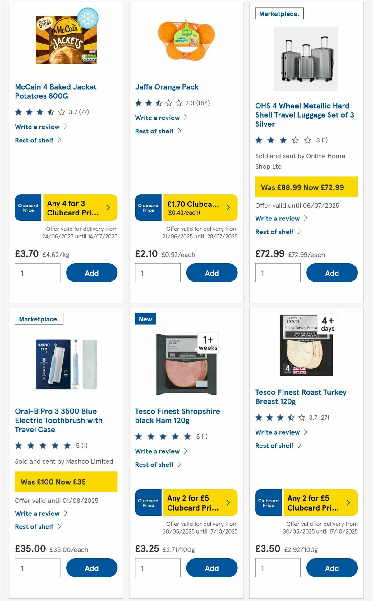 TESCO Offers from 3 July