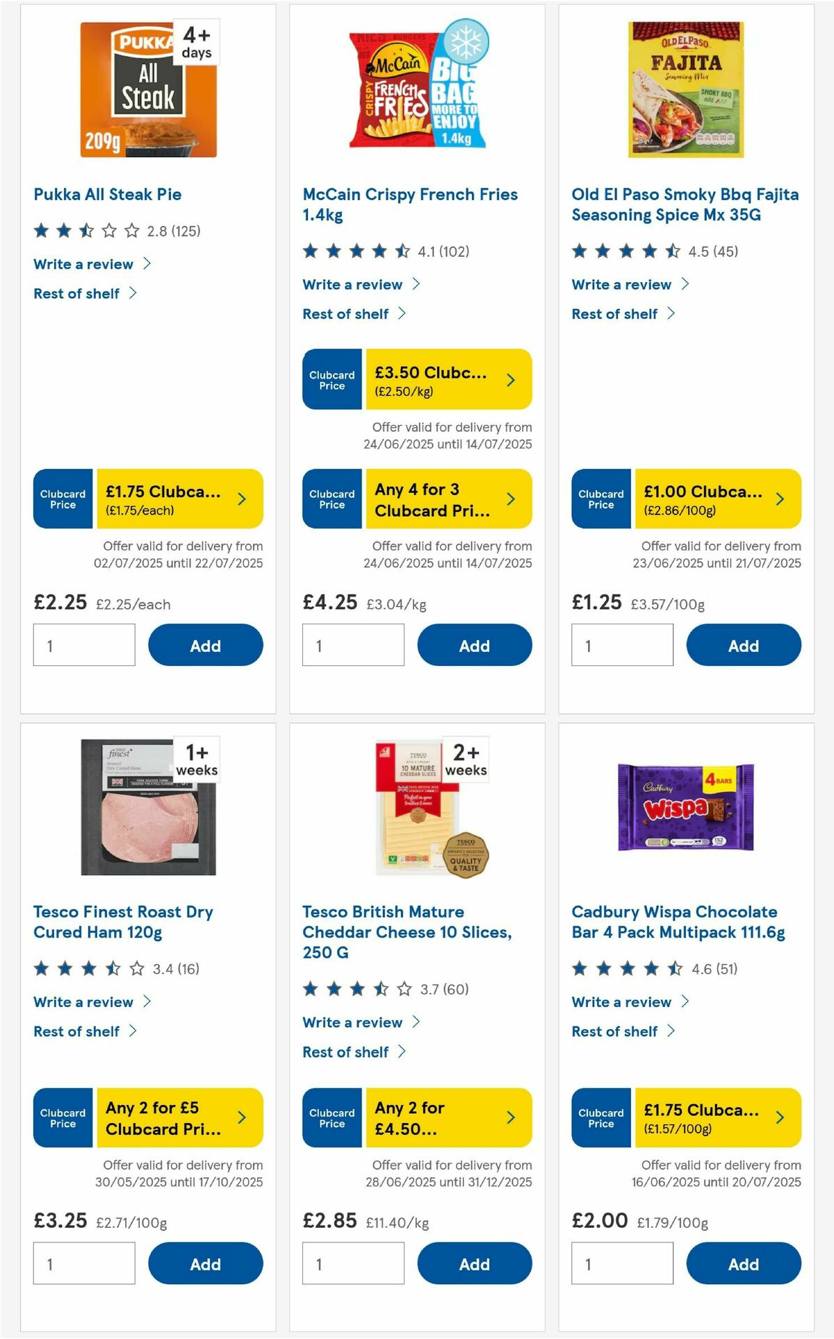 TESCO Offers from 3 July