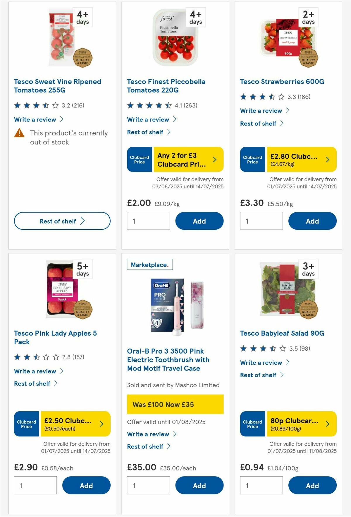 TESCO Offers from 3 July