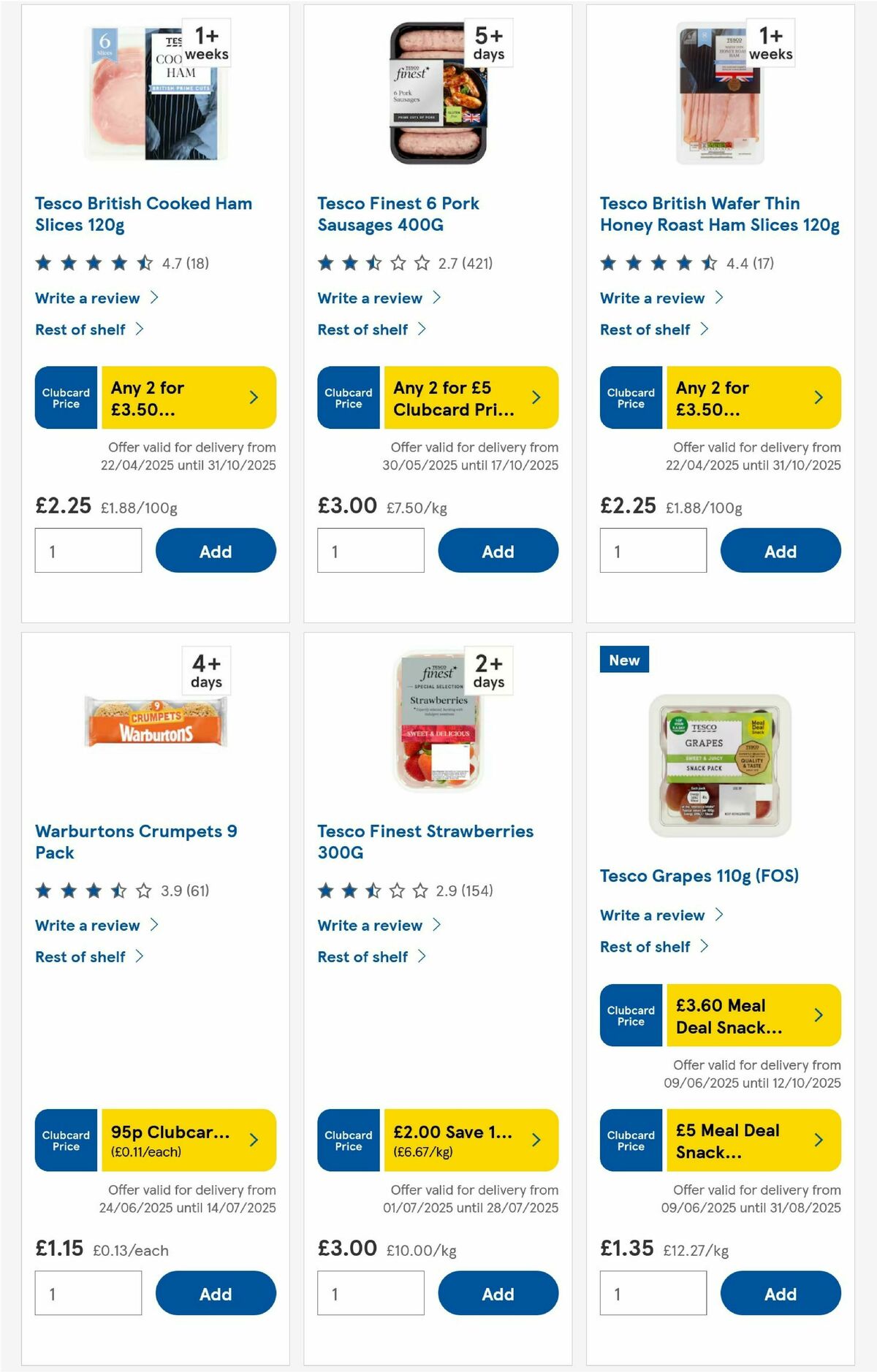 TESCO Offers from 3 July