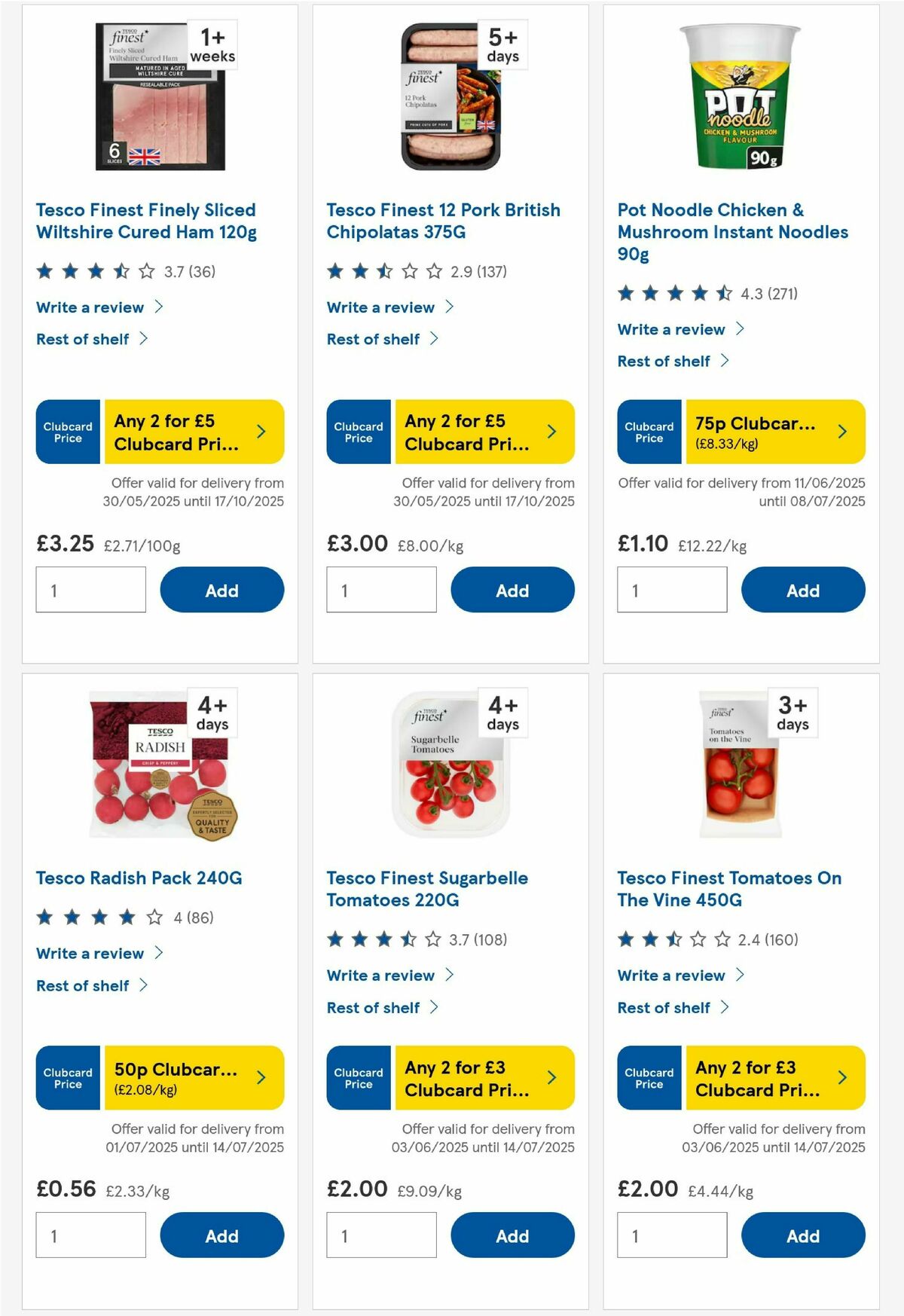 TESCO Offers from 3 July