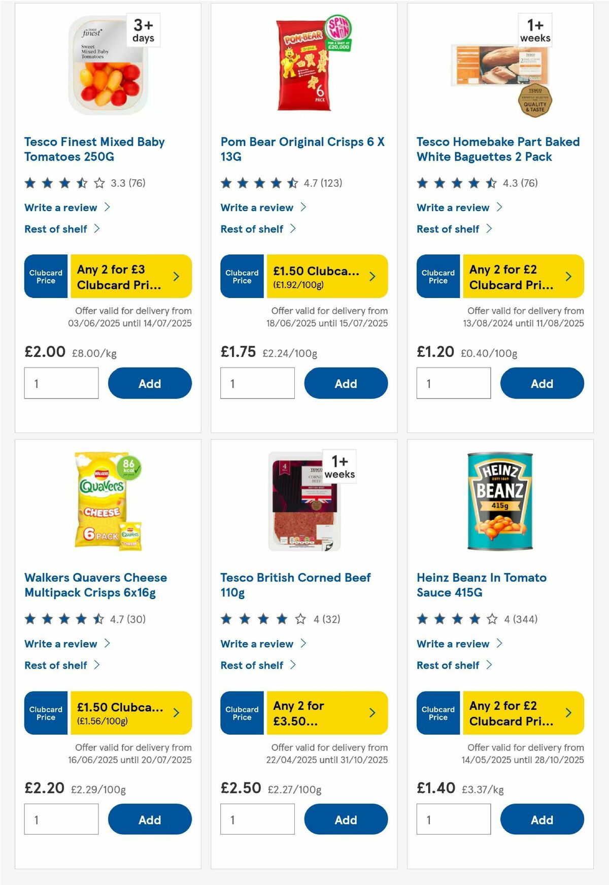 TESCO Offers from 3 July