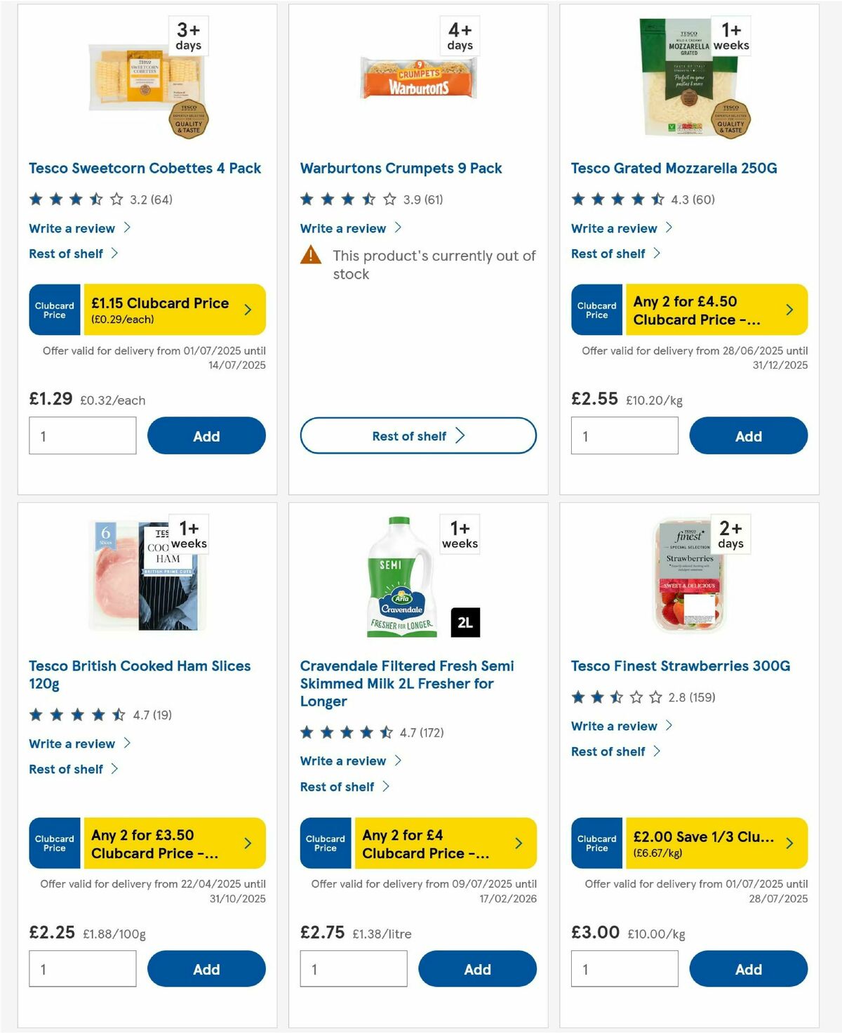 TESCO Offers from 10 July