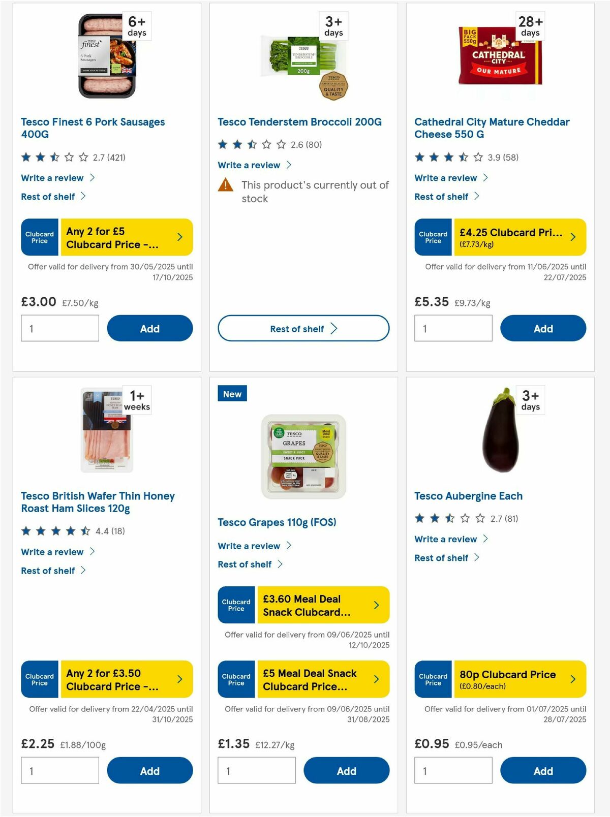 TESCO Offers from 10 July