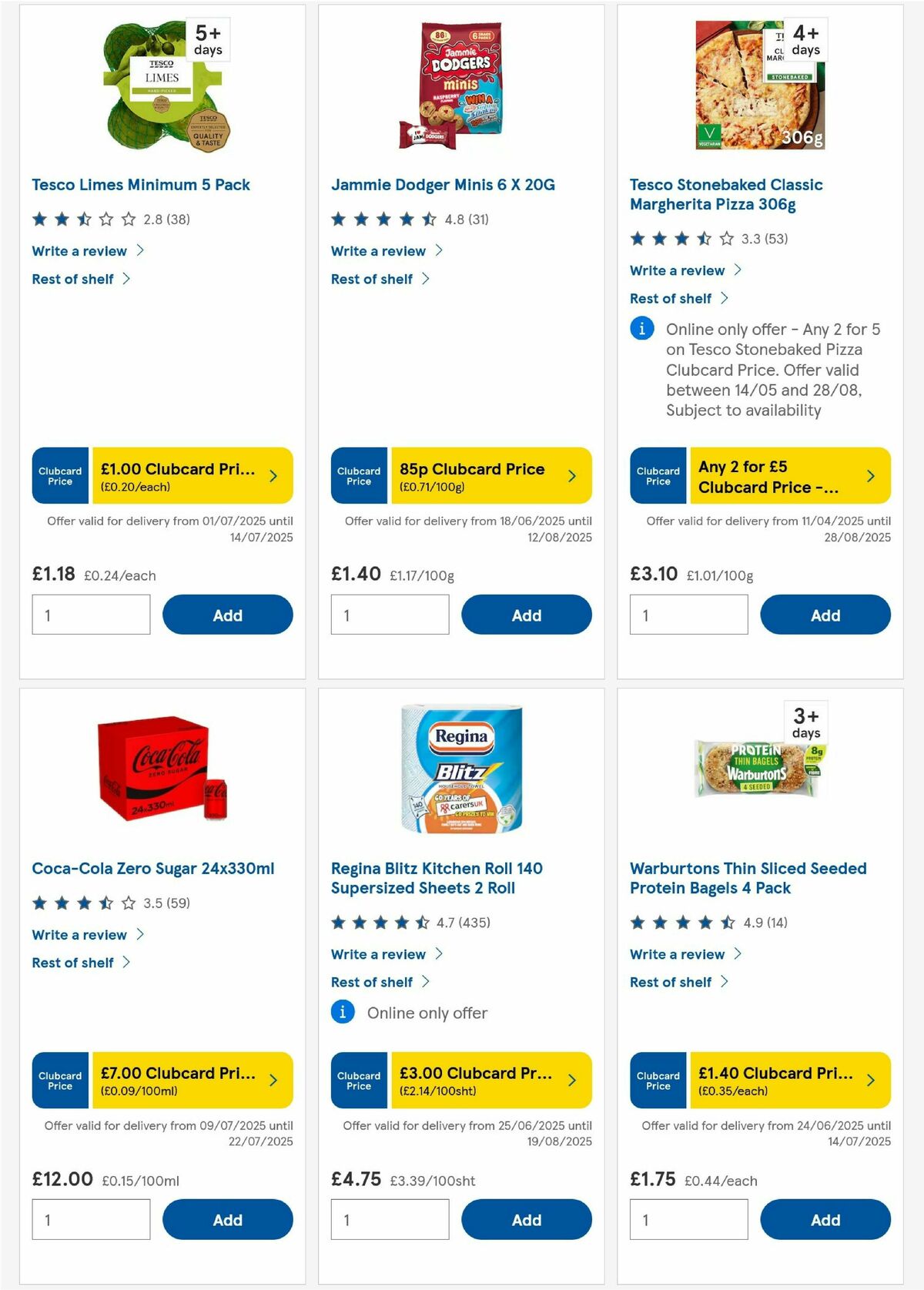 TESCO Offers from 10 July