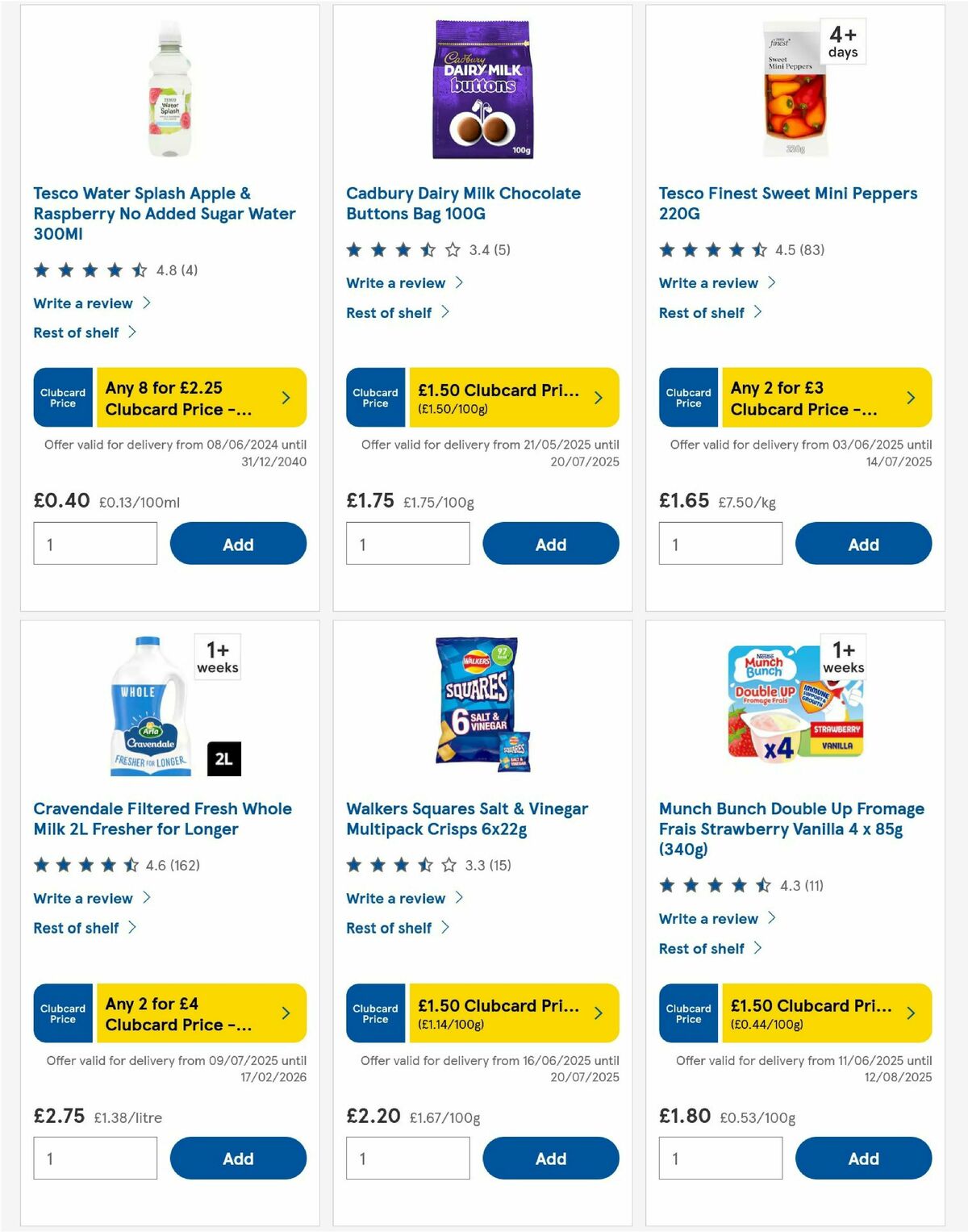 TESCO Offers from 10 July