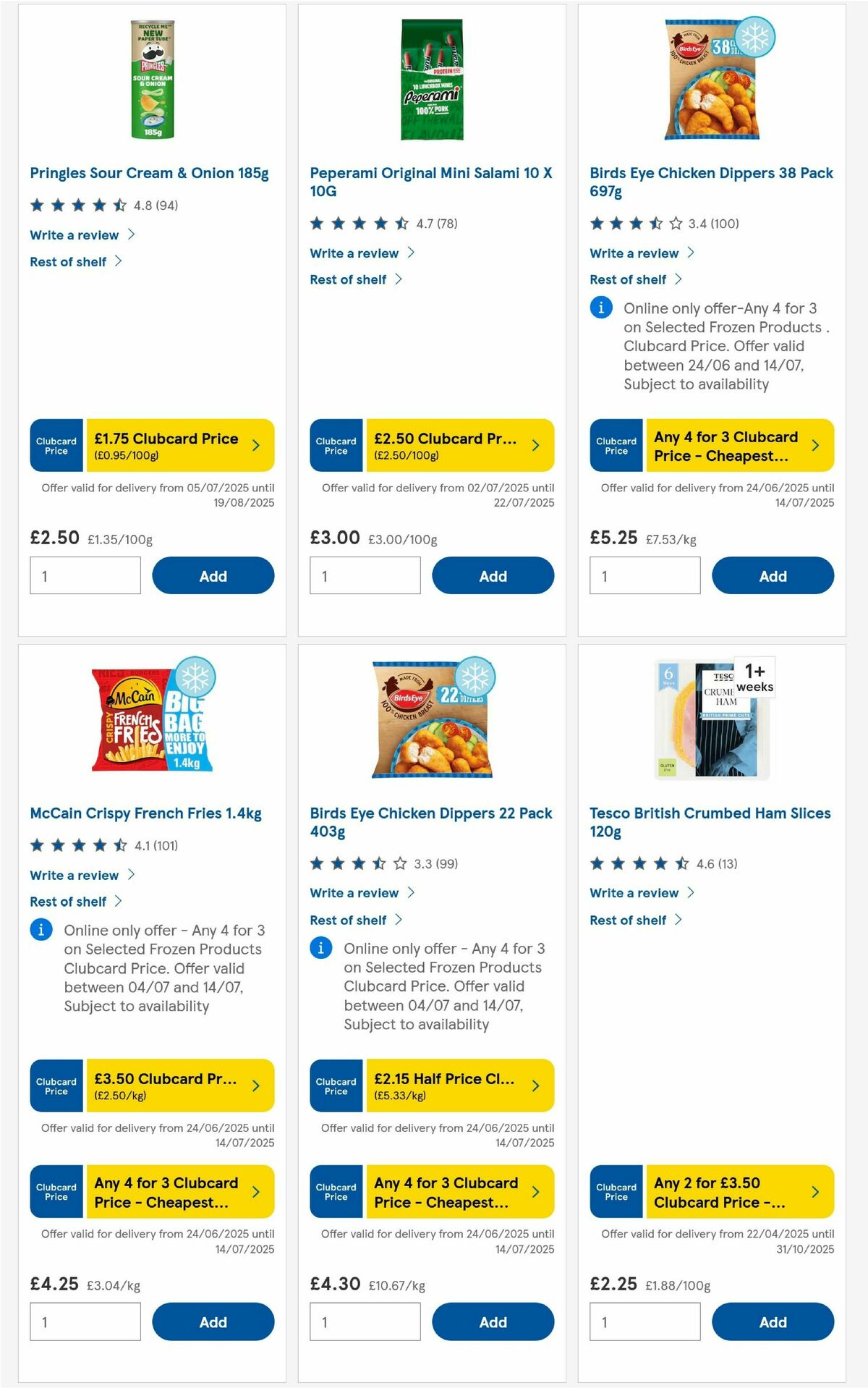 TESCO Offers from 10 July