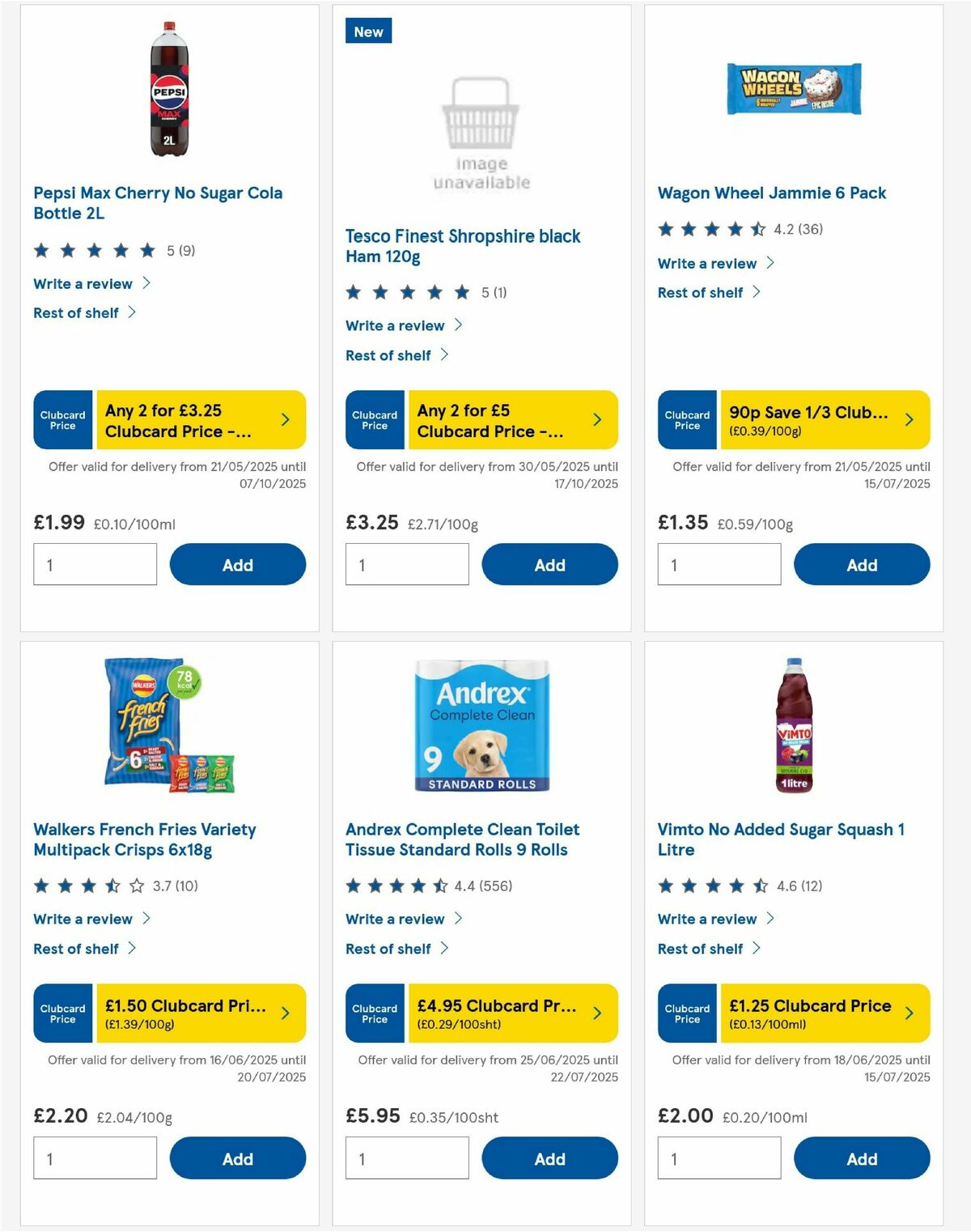 TESCO Offers from 10 July