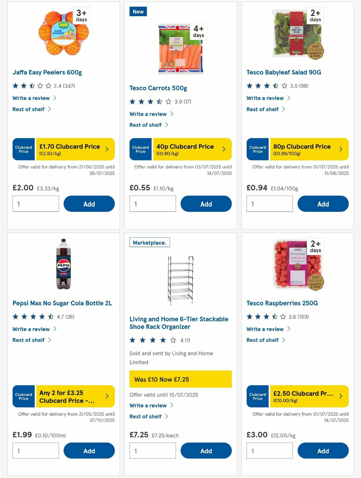 TESCO Offers from 10 July