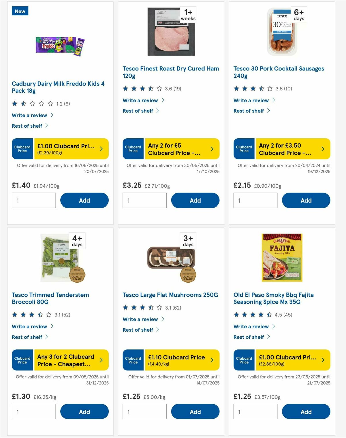 TESCO Offers from 10 July