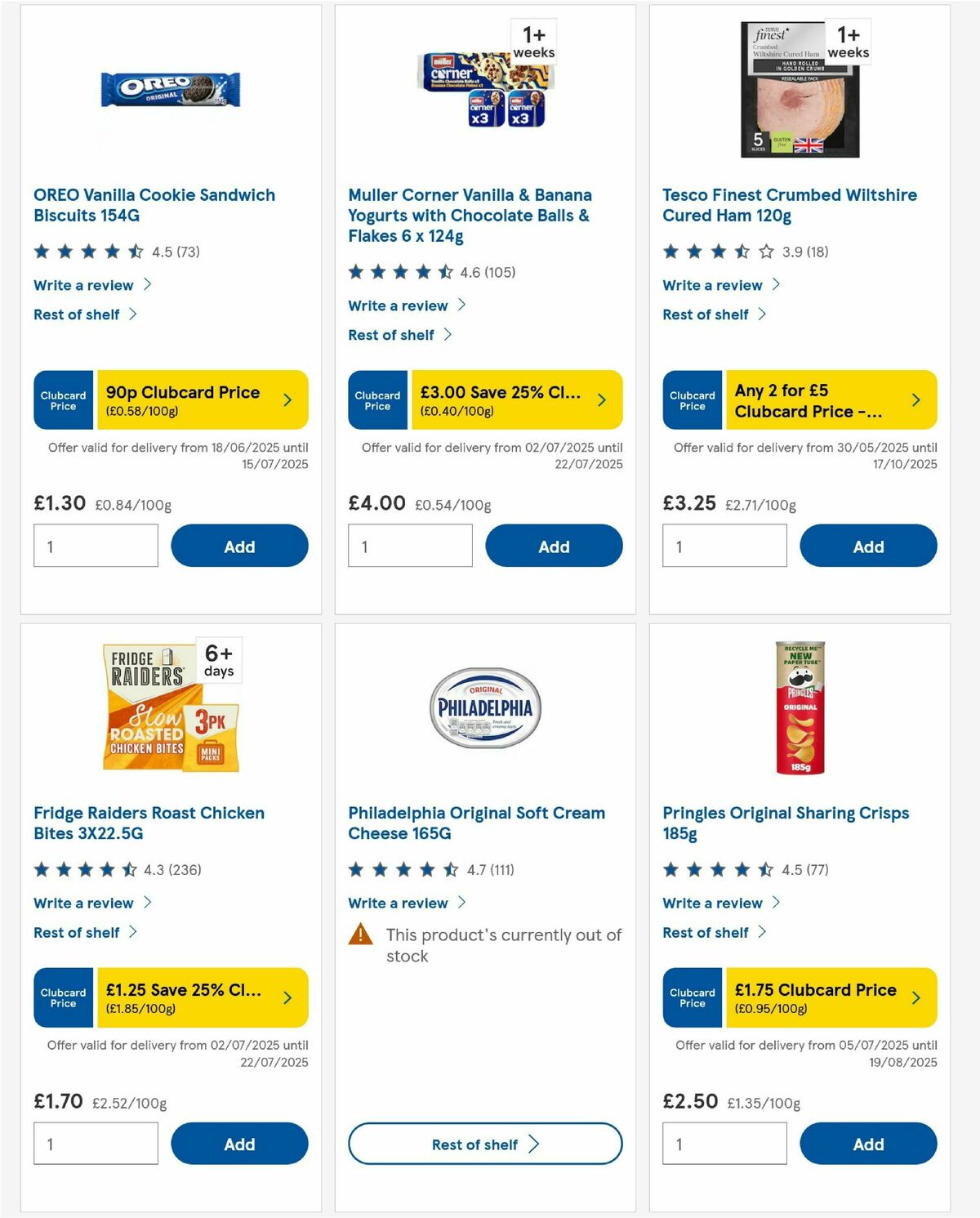 TESCO Offers from 10 July