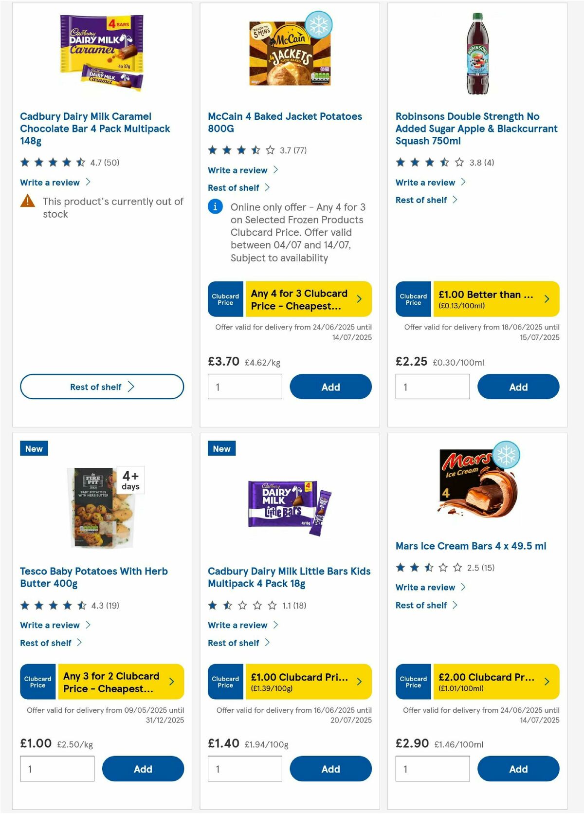 TESCO Offers from 10 July