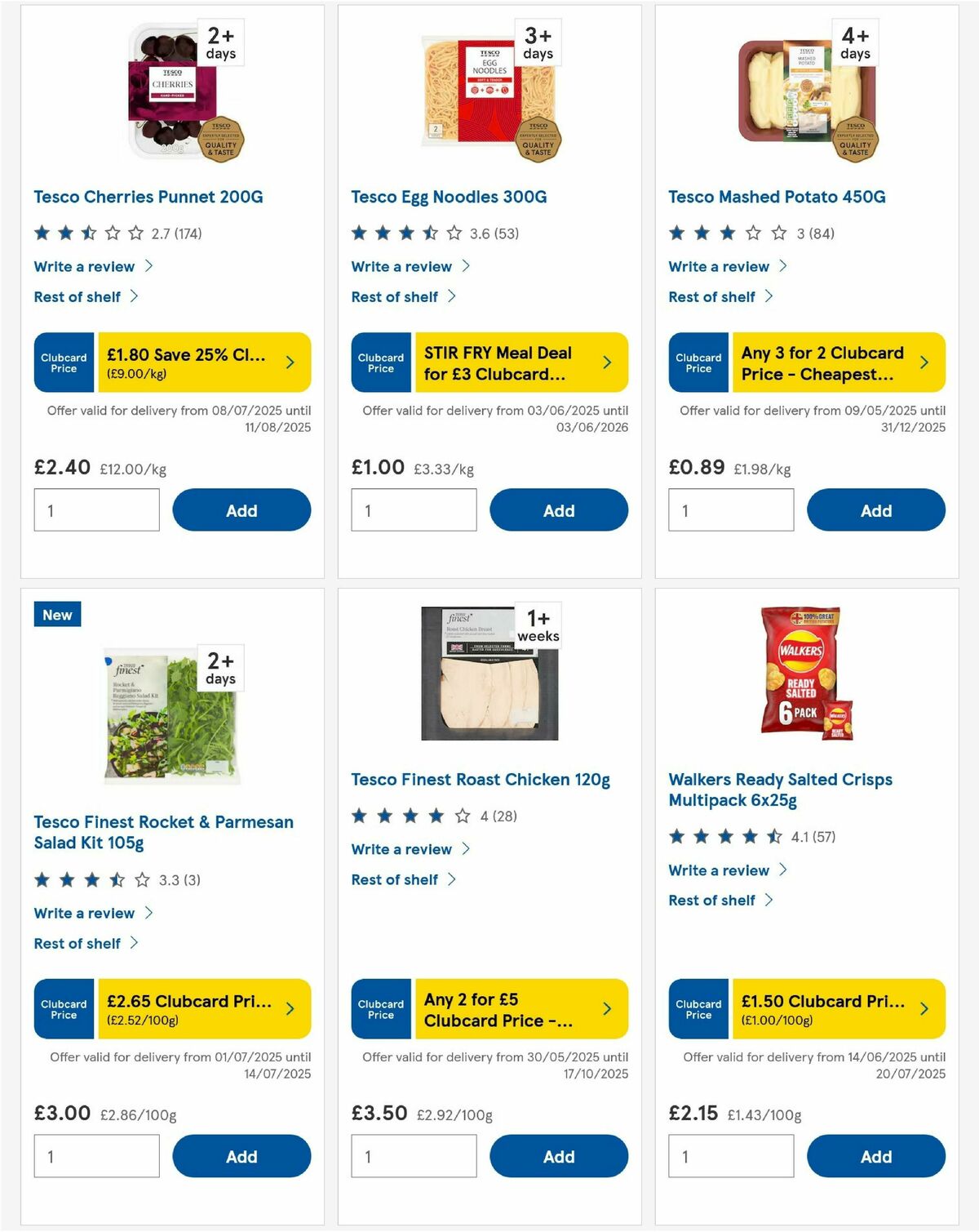 TESCO Offers from 10 July