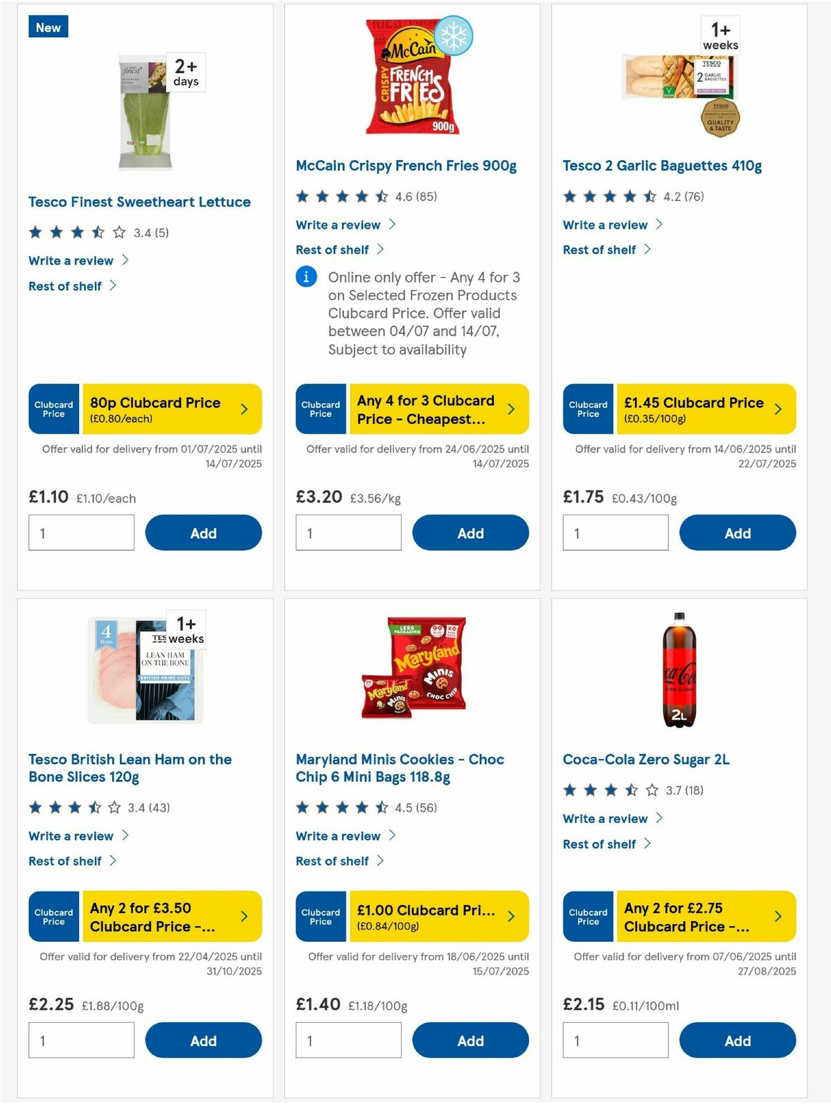TESCO Offers from 10 July