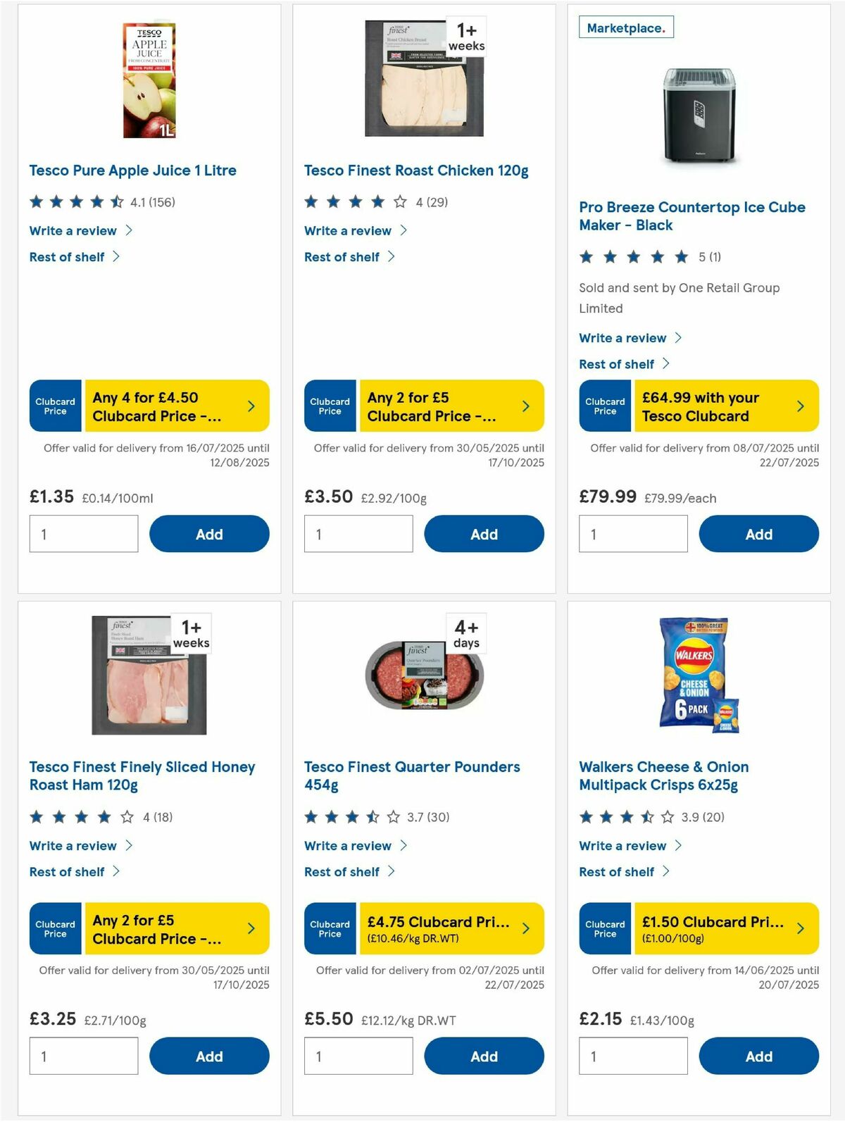 TESCO Offers from 17 July