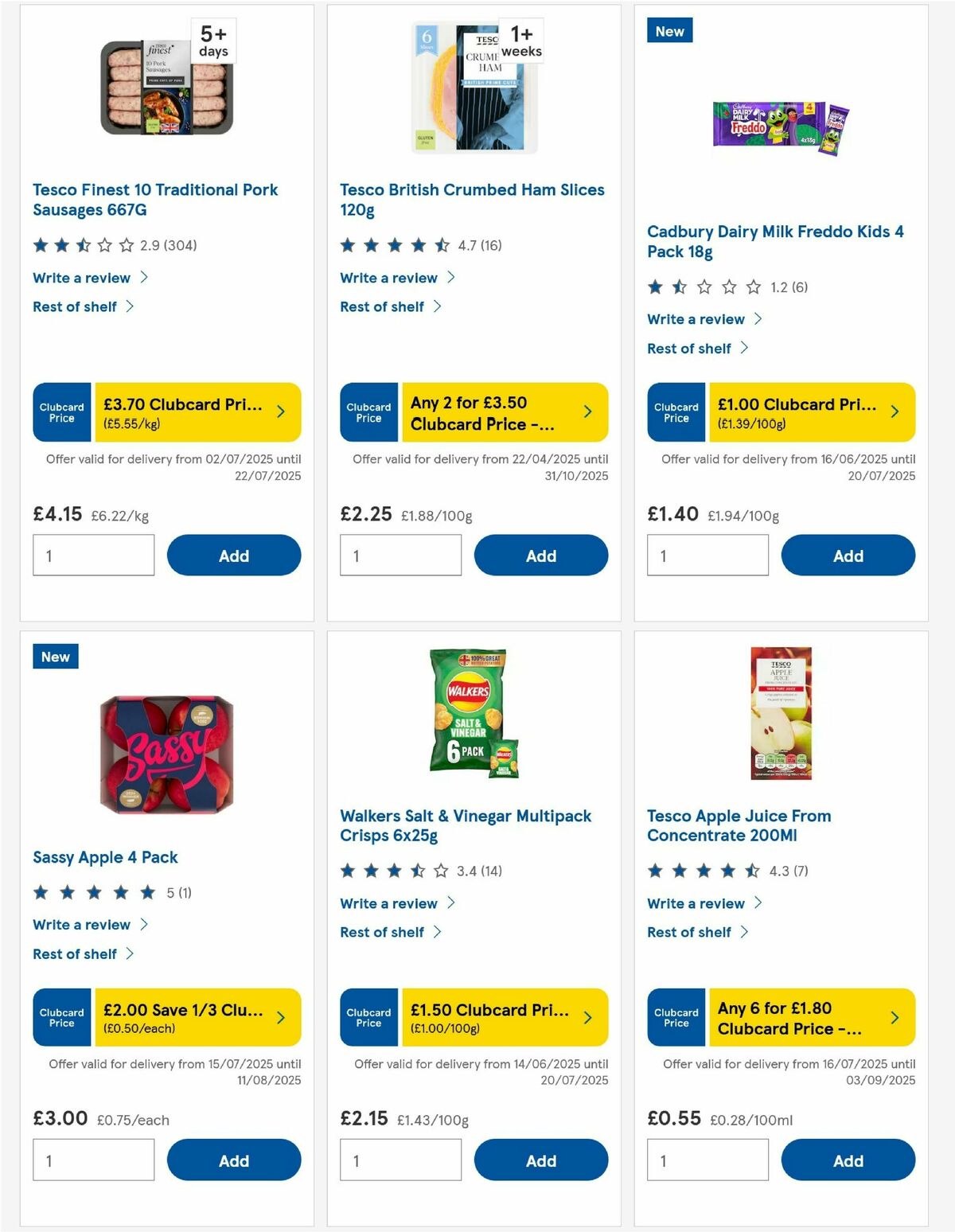 TESCO Offers from 17 July