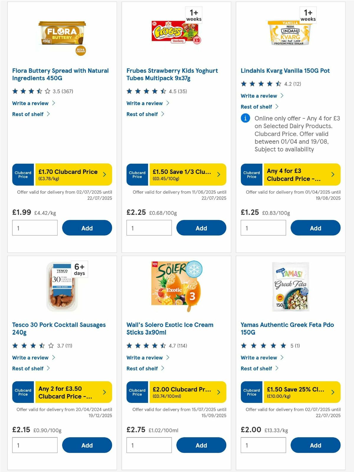 TESCO Offers from 17 July