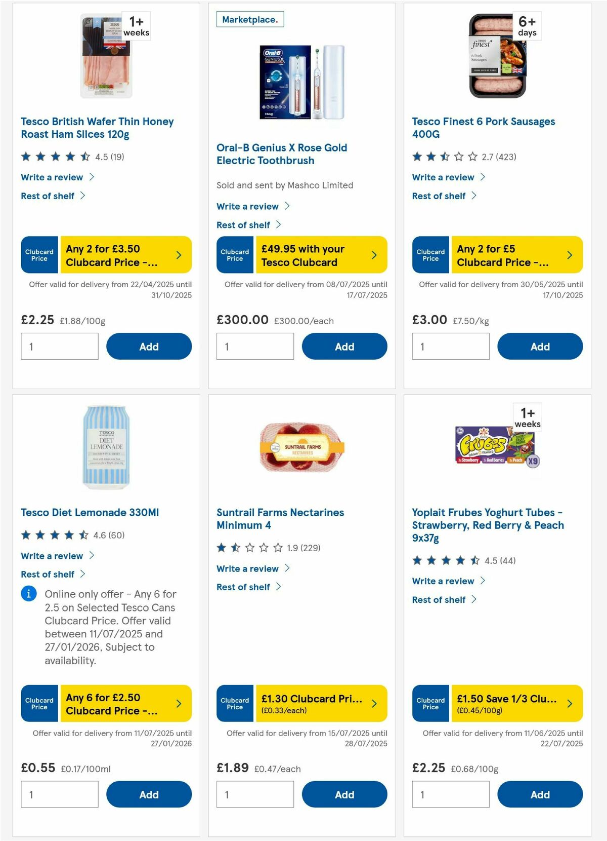 TESCO Offers from 17 July