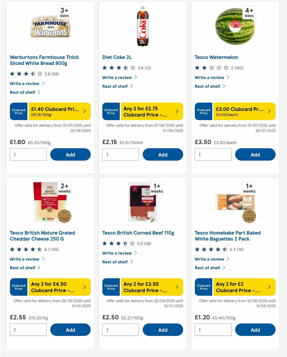 TESCO Offers from 17 July