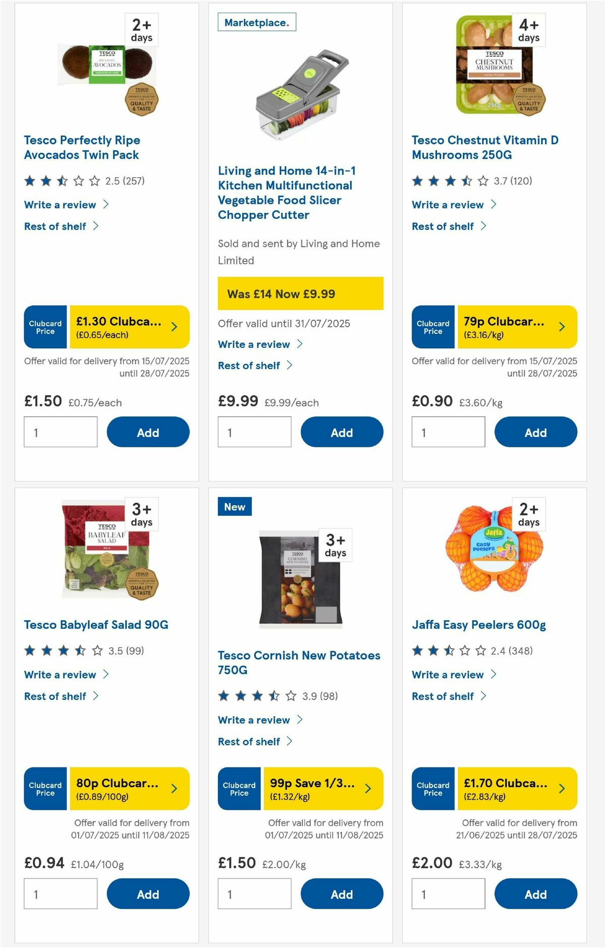 TESCO Offers from 24 July