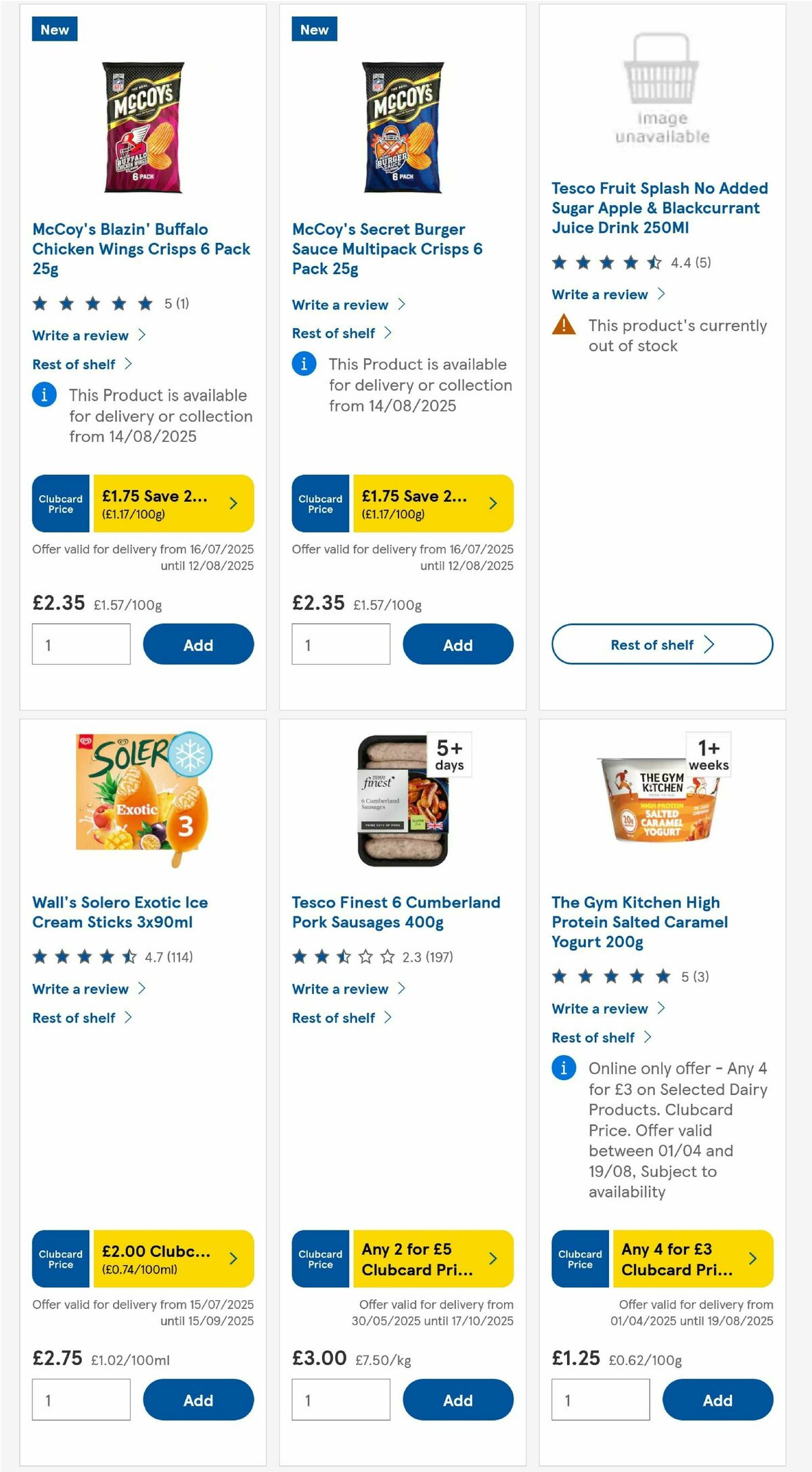 TESCO Offers from 24 July