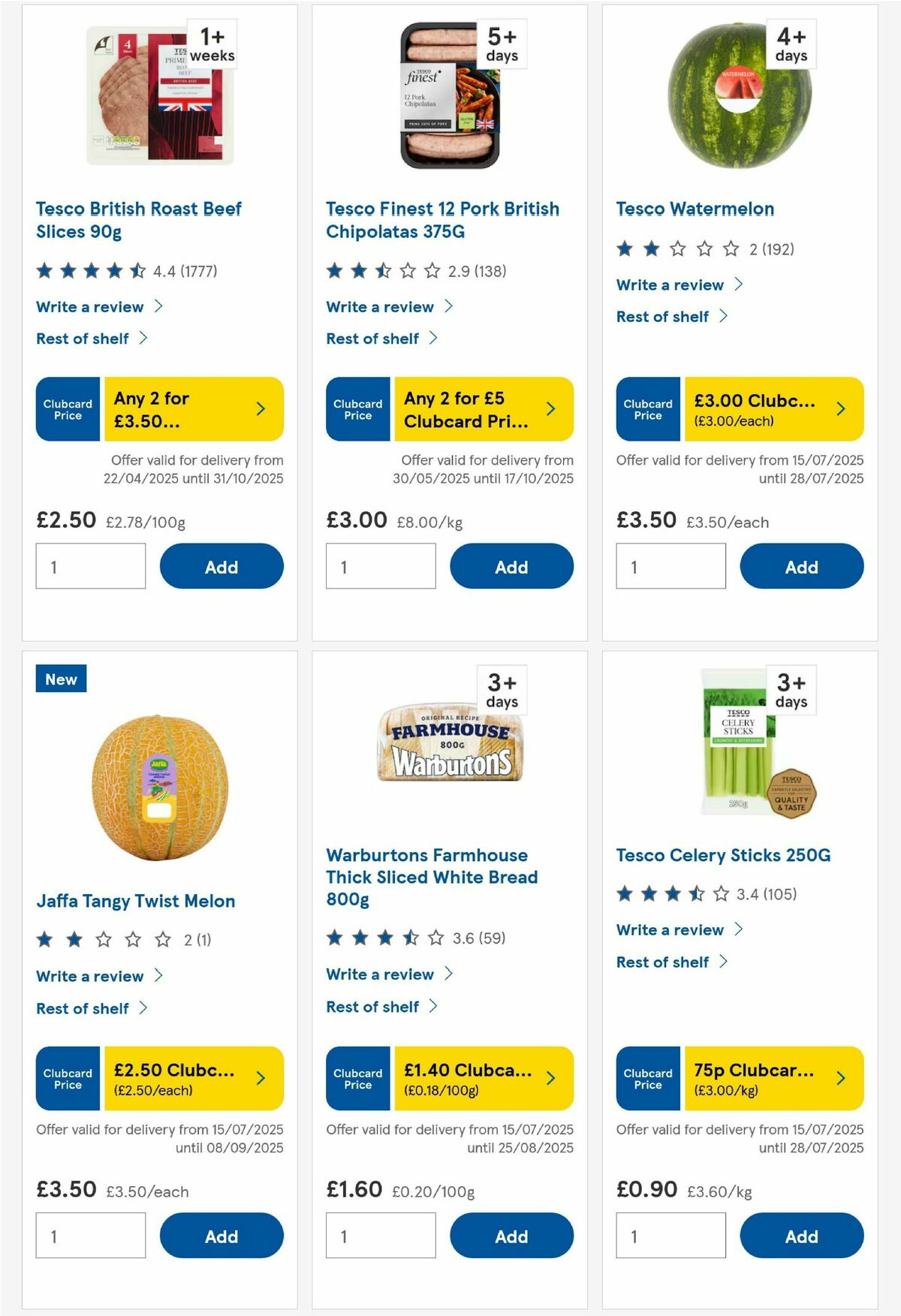 TESCO Offers from 24 July