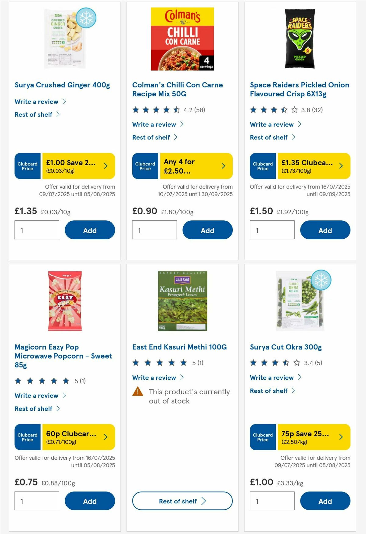 TESCO Offers from 31 July