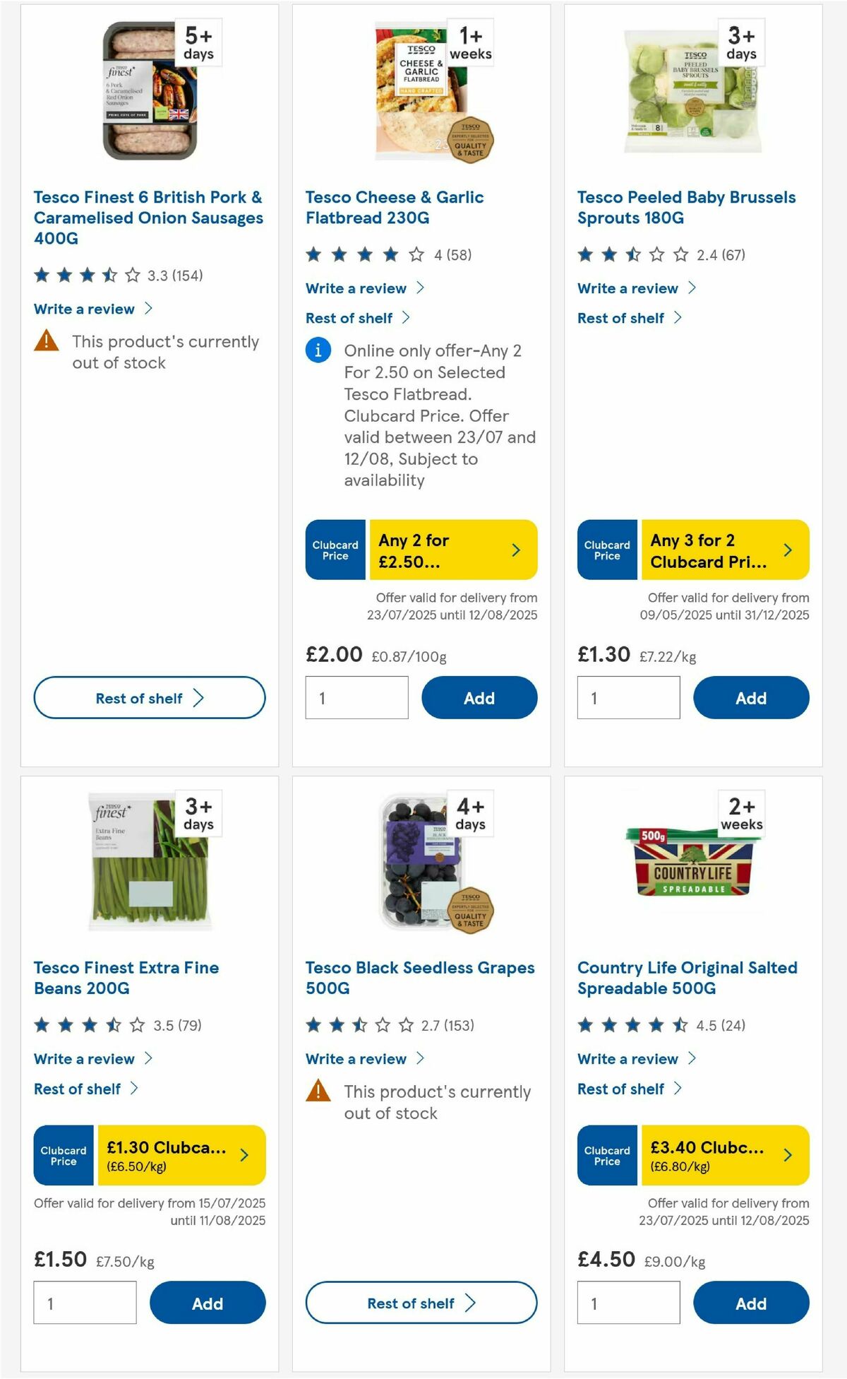 TESCO Offers from 31 July