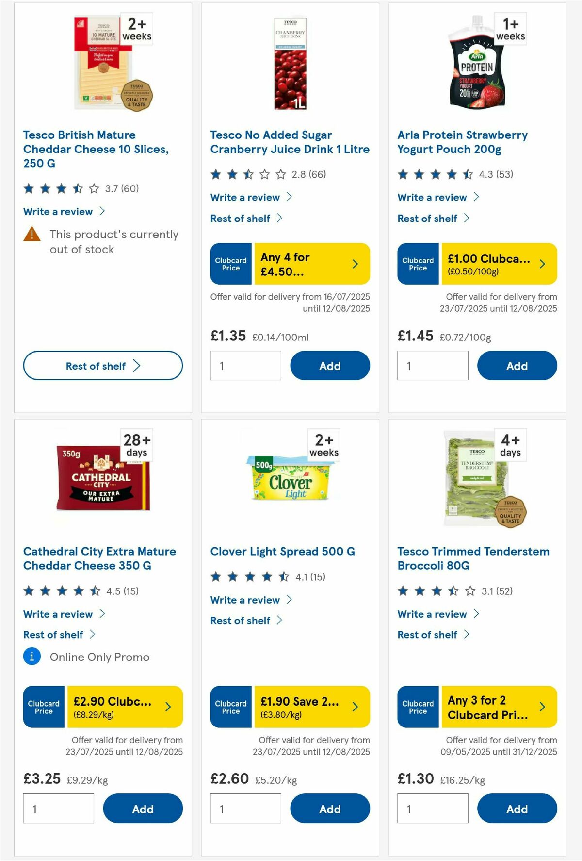TESCO Offers from 31 July