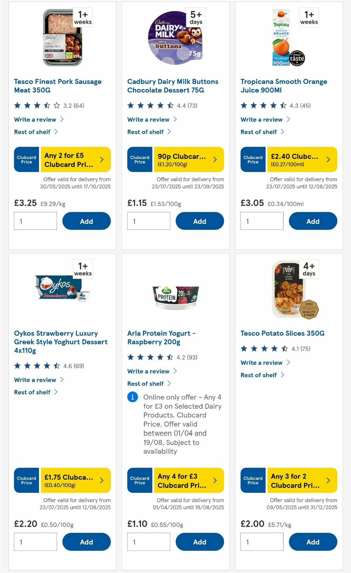TESCO Offers from 31 July