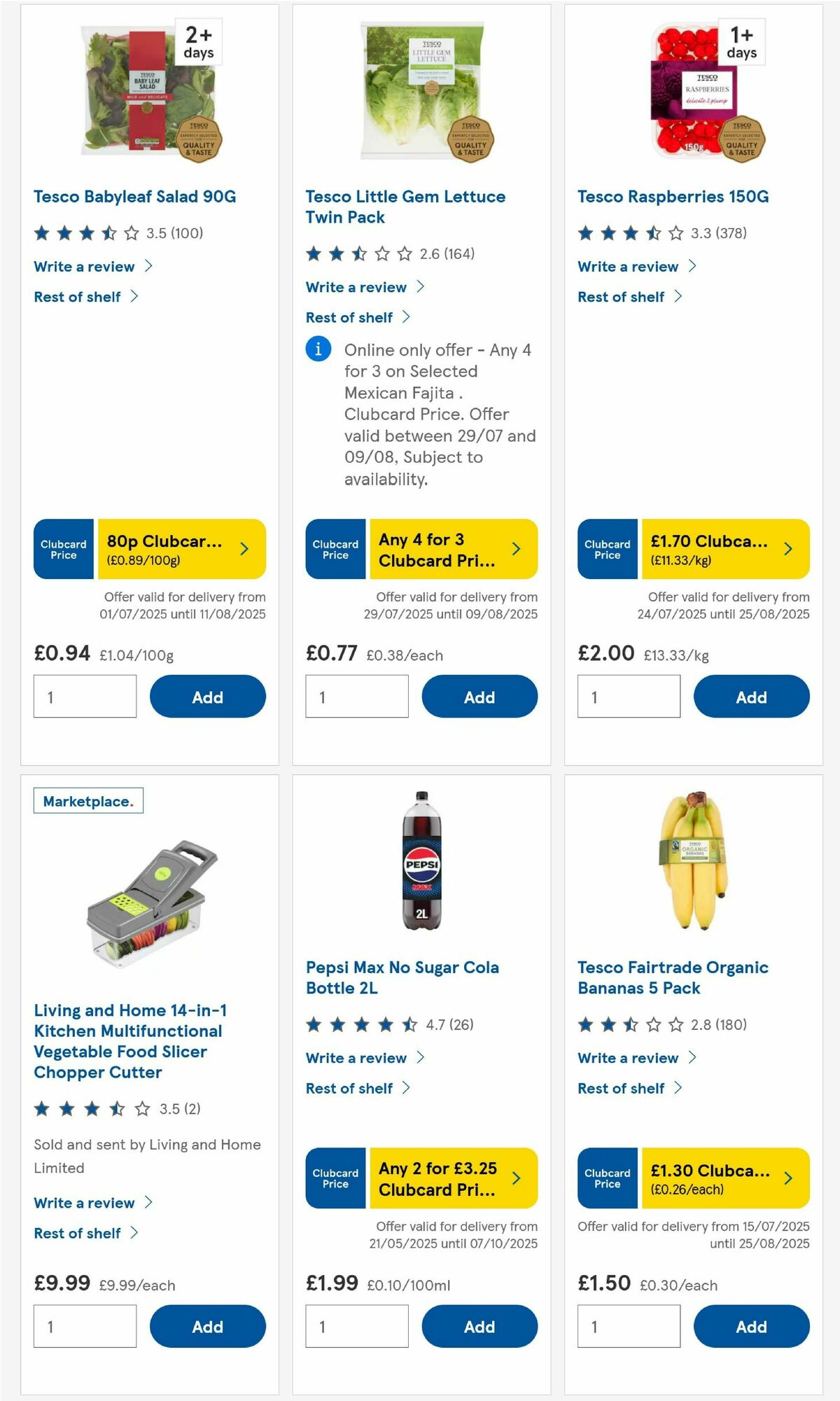 TESCO Offers from 31 July