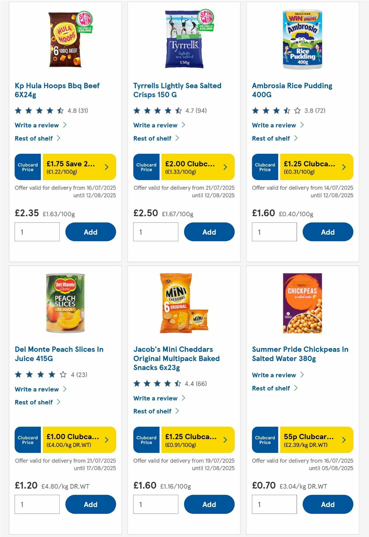 TESCO Offers from 31 July