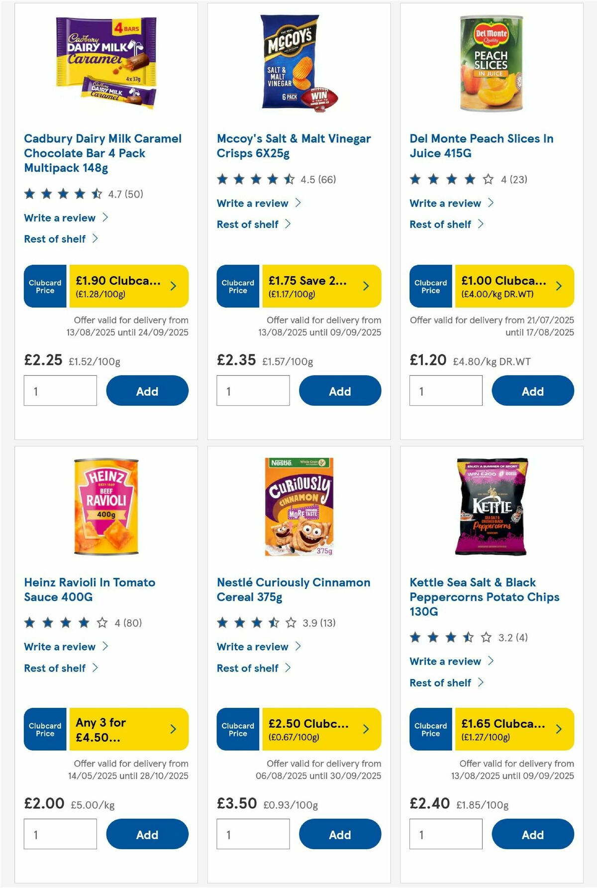 TESCO Offers from 14 August