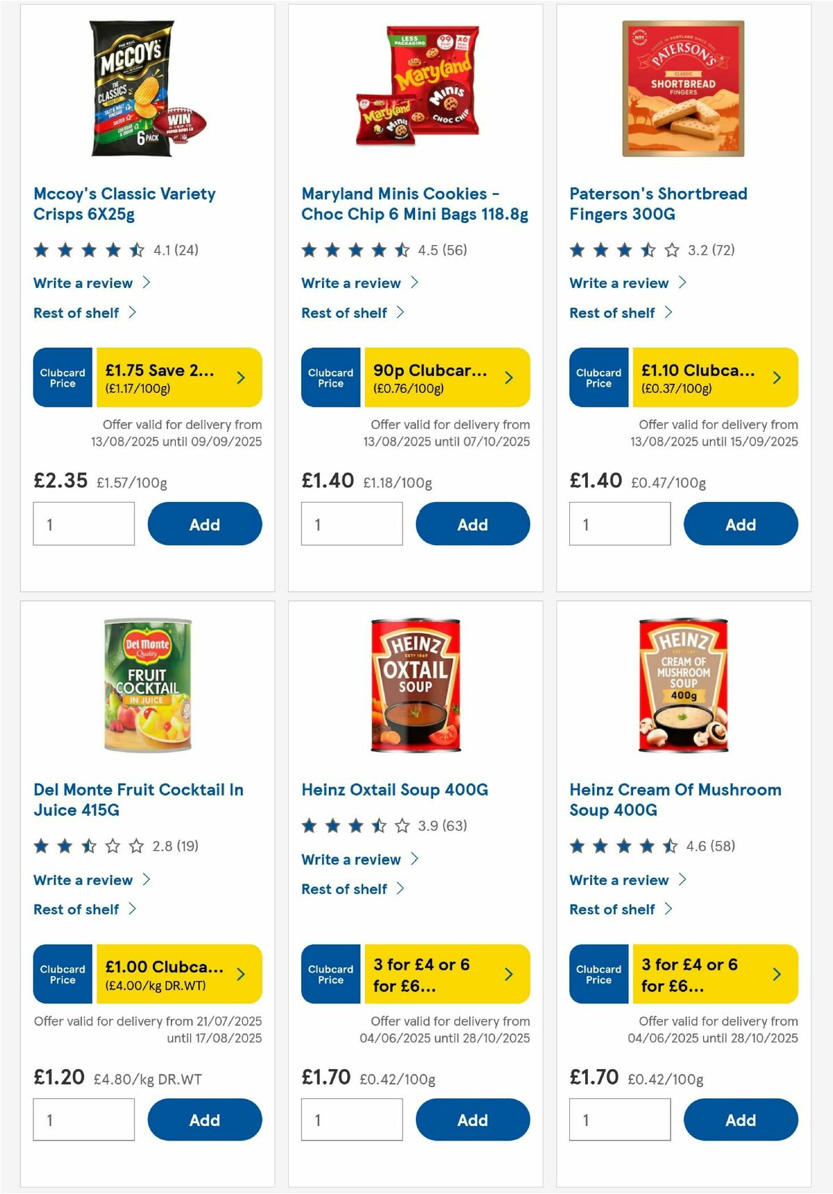 TESCO Offers from 14 August