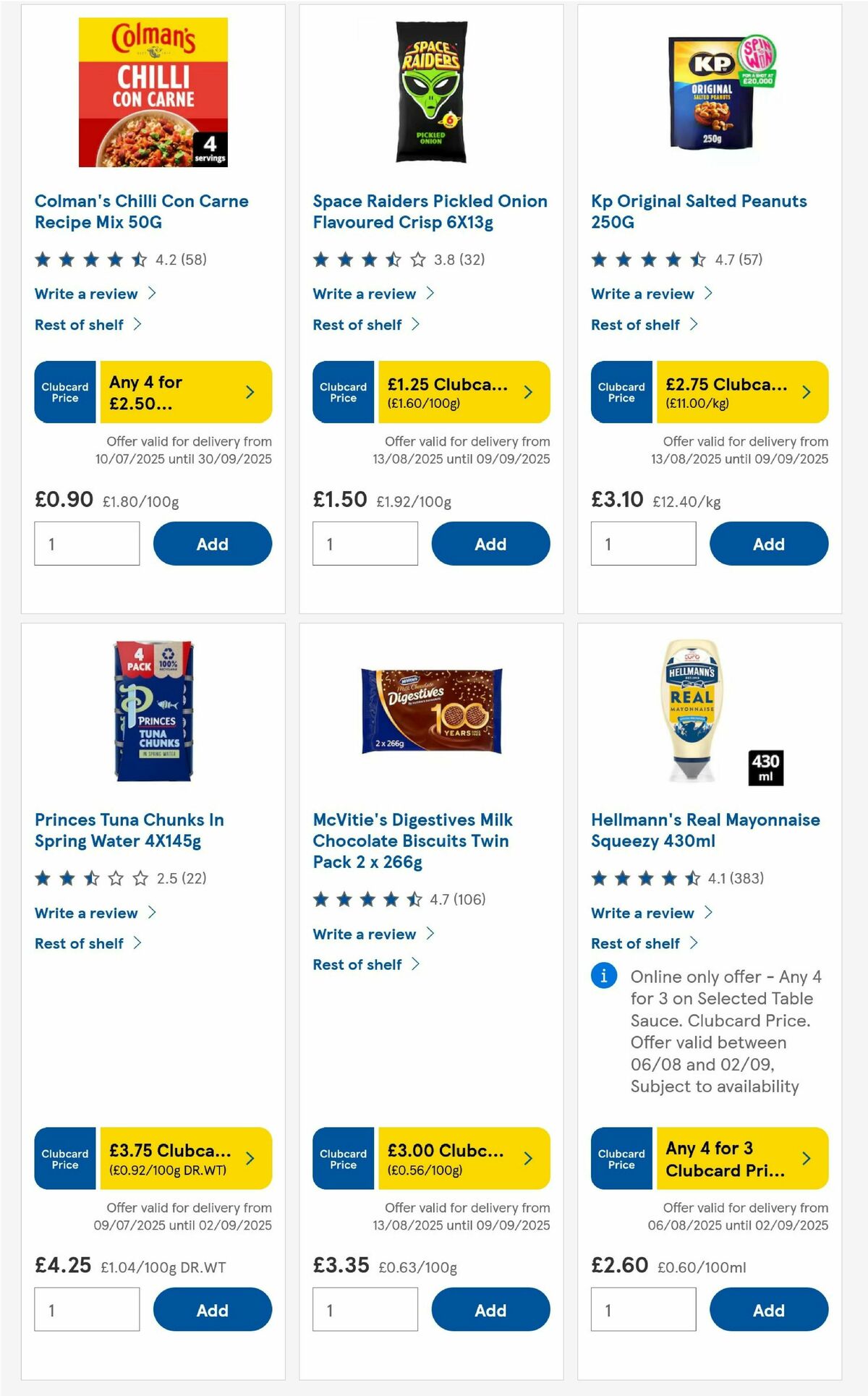 TESCO Offers from 14 August
