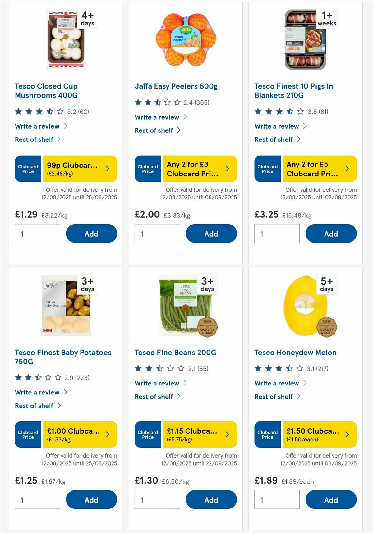 TESCO Offers from 14 August