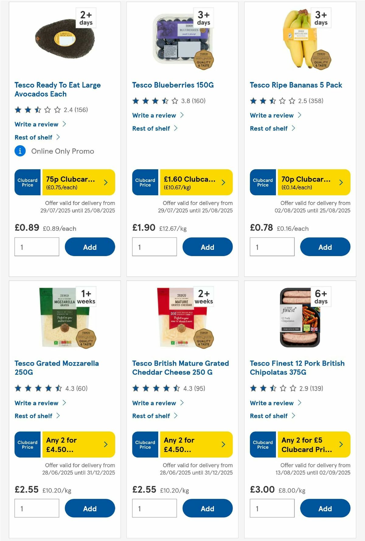 TESCO Offers from 14 August