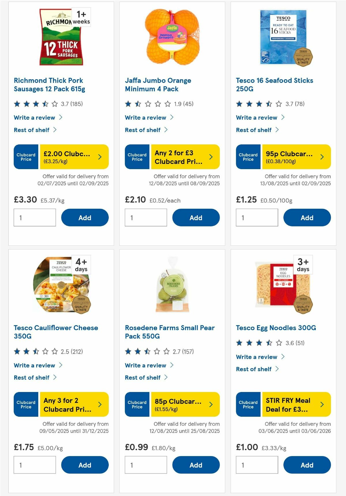 TESCO Offers from 14 August